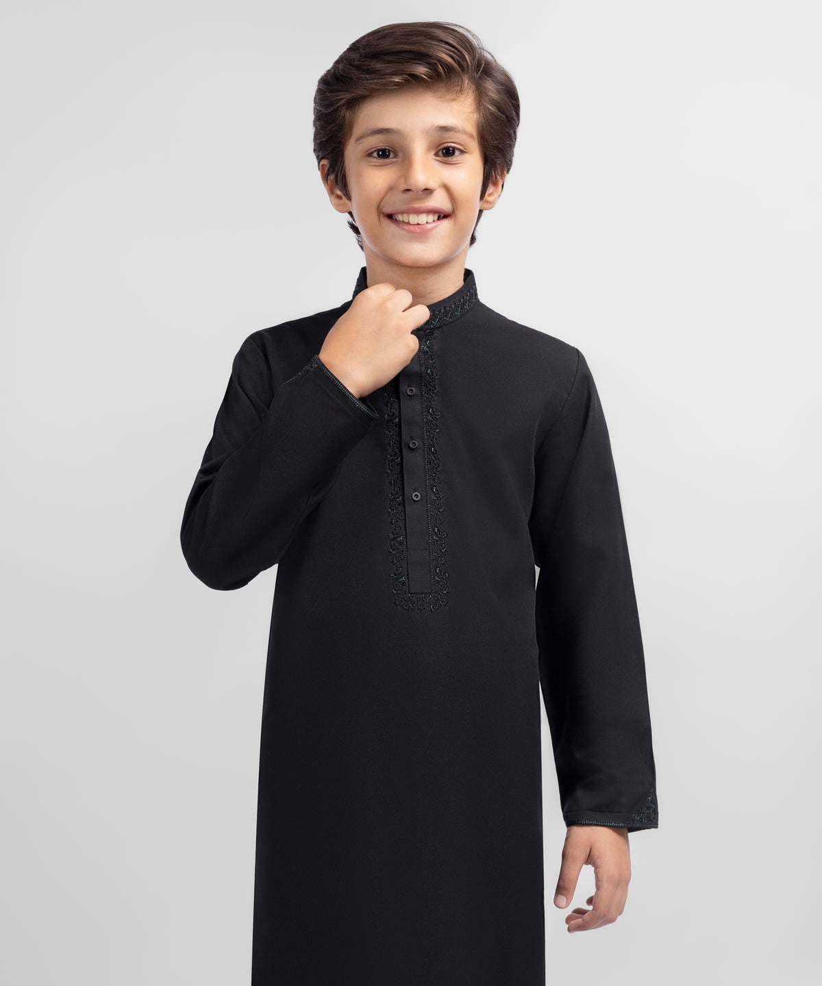 Black Semi-Formal Kameez Shalwar