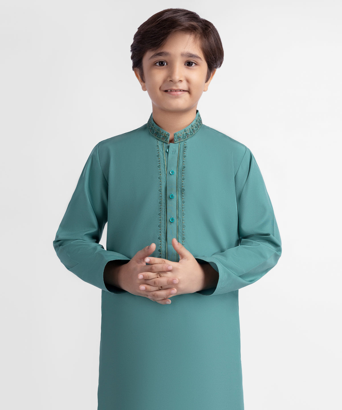 Turquoise Semi-Formal Kameez Shalwar