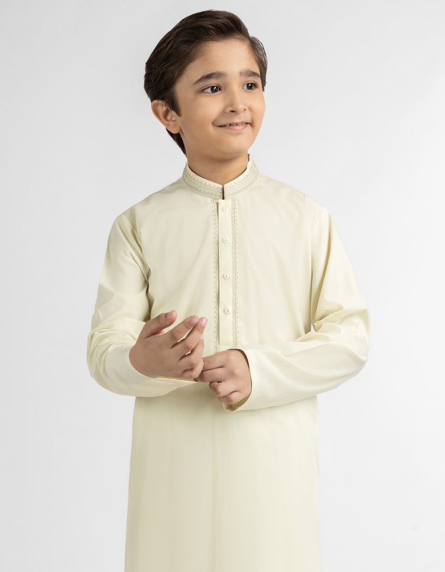 LEMON SEMI-FORMAL KAMEEZ SHALWAR