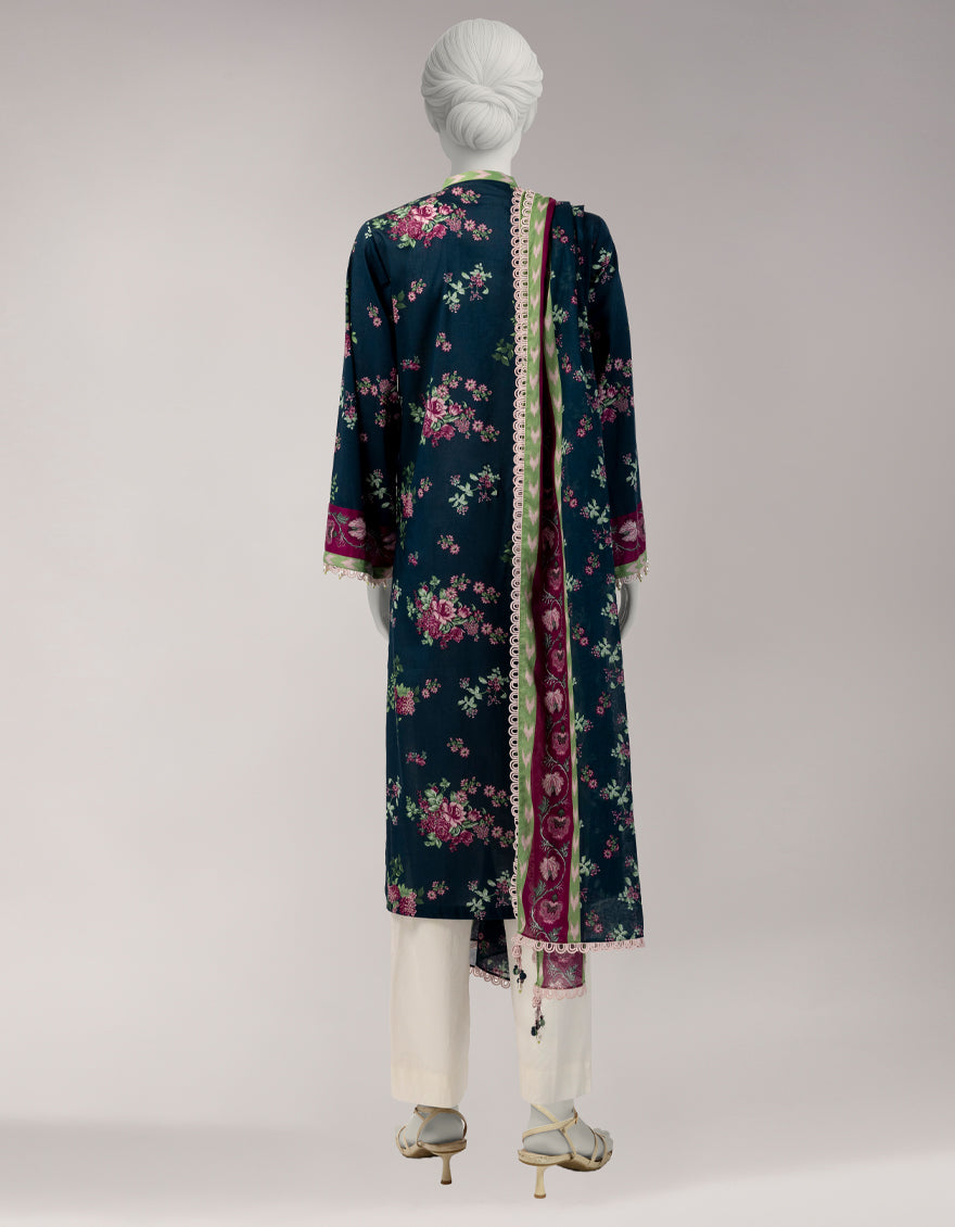 MULTICOLOR LAWN PRINTED UNSTITCHED 2PC