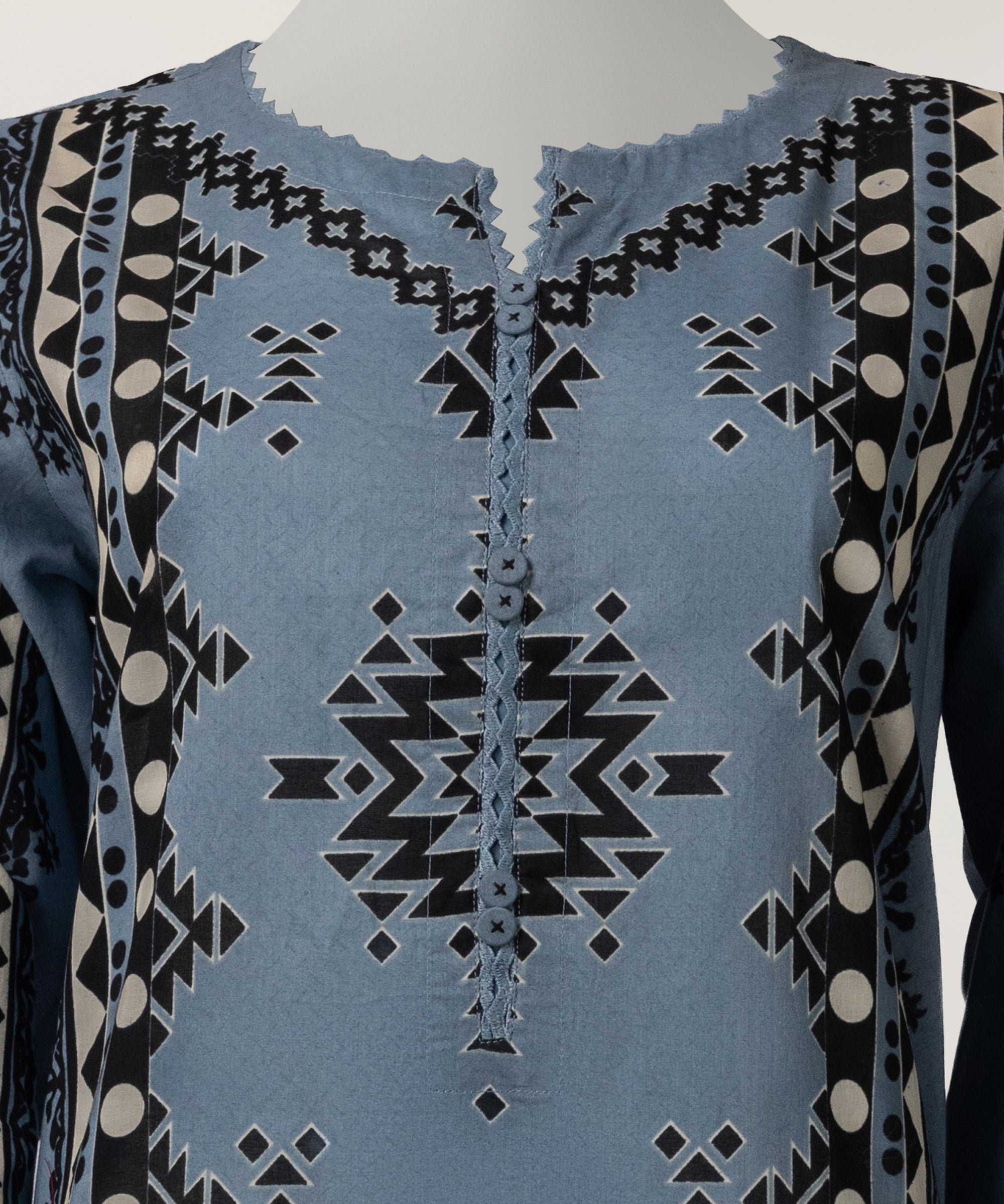 Blue Lawn Embroidered Stitched 2Pc