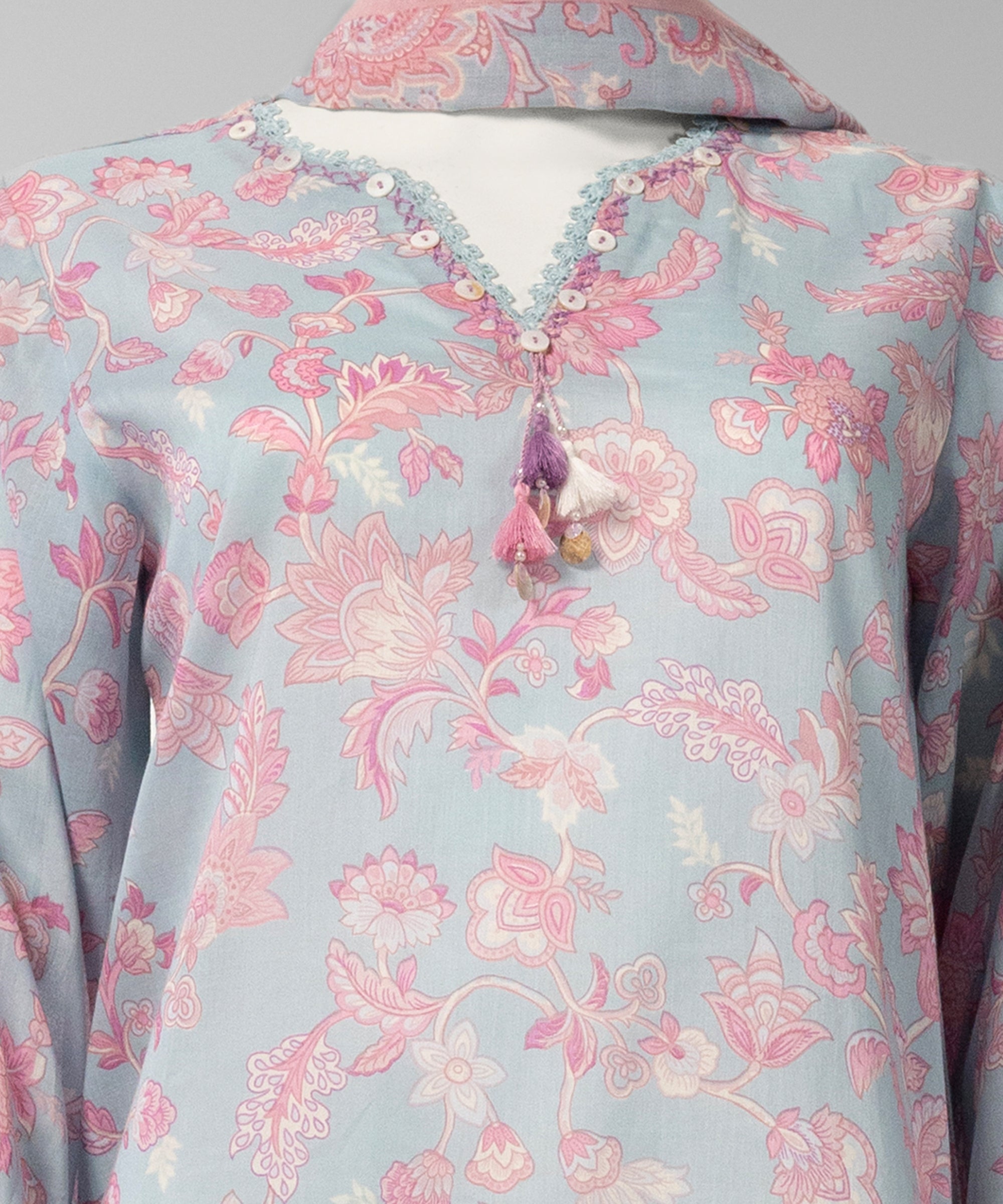 Multicolor Lawn Printed Unstitched 2Pc