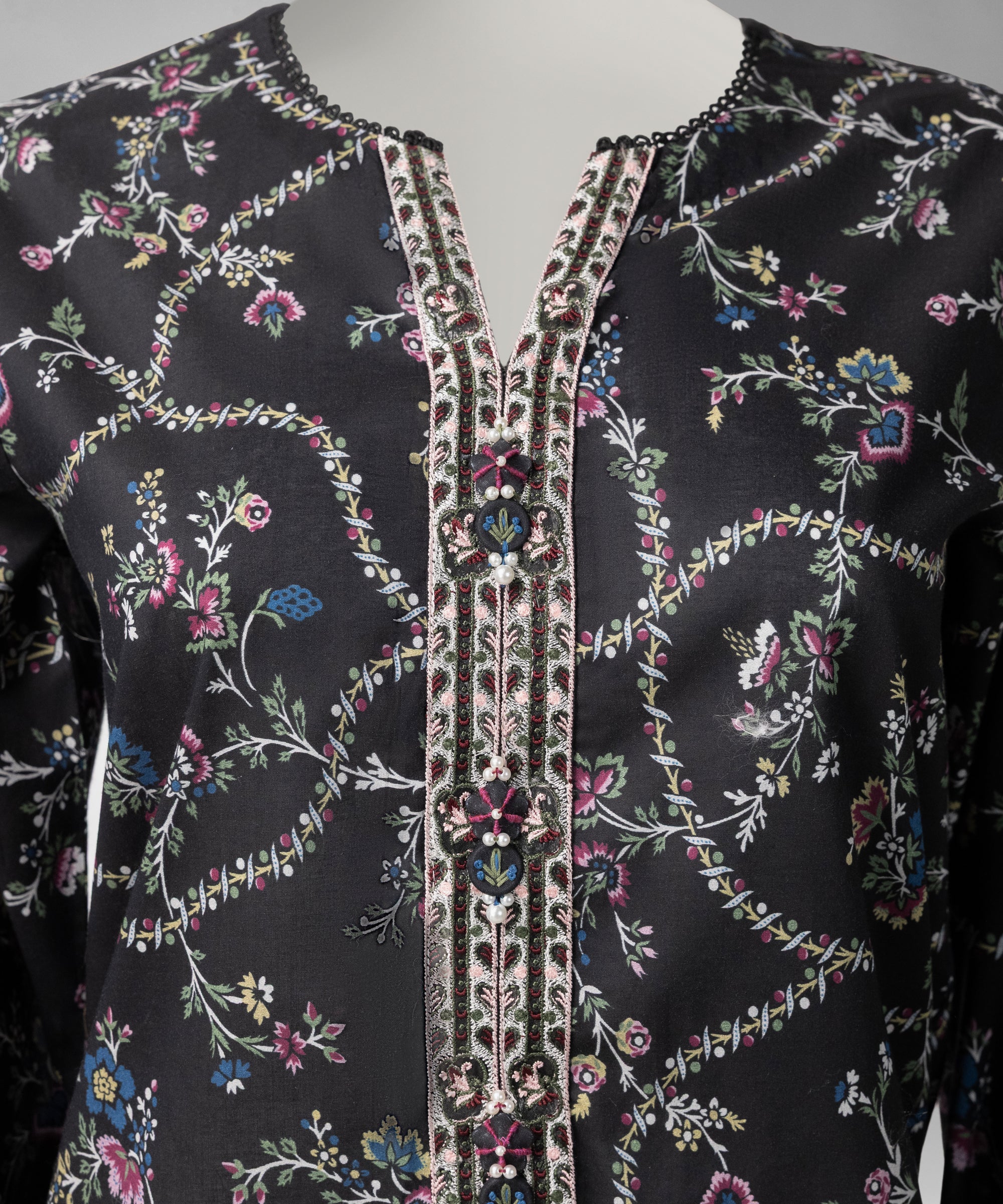 Multicolor Lawn Embroidered Unstitched 2Pc