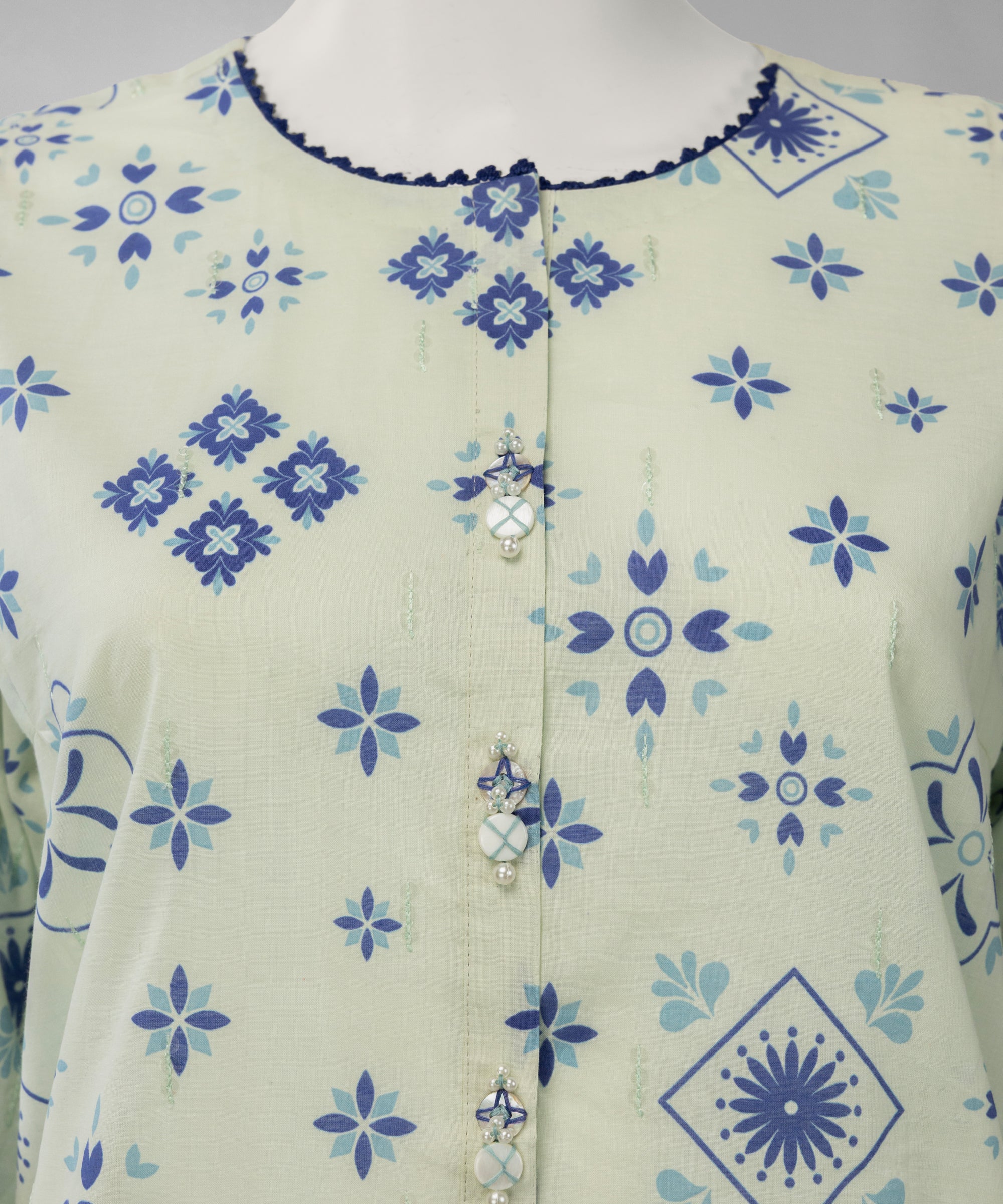 Multicolor Lawn Embroidered Unstitched 2Pc