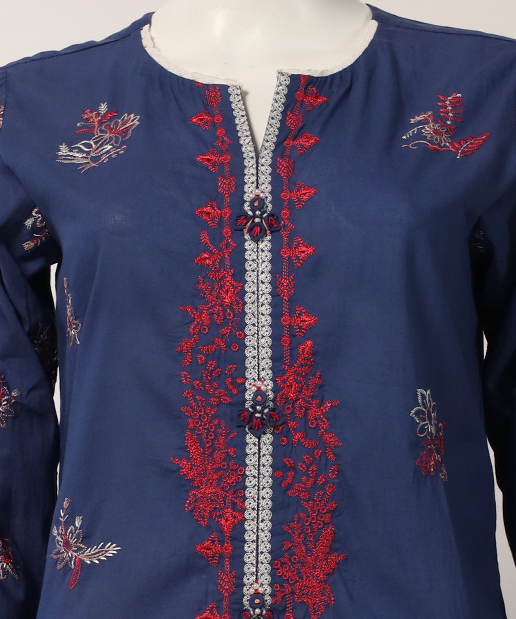 Blue Lawn Embroidered Unstitched 2Pc