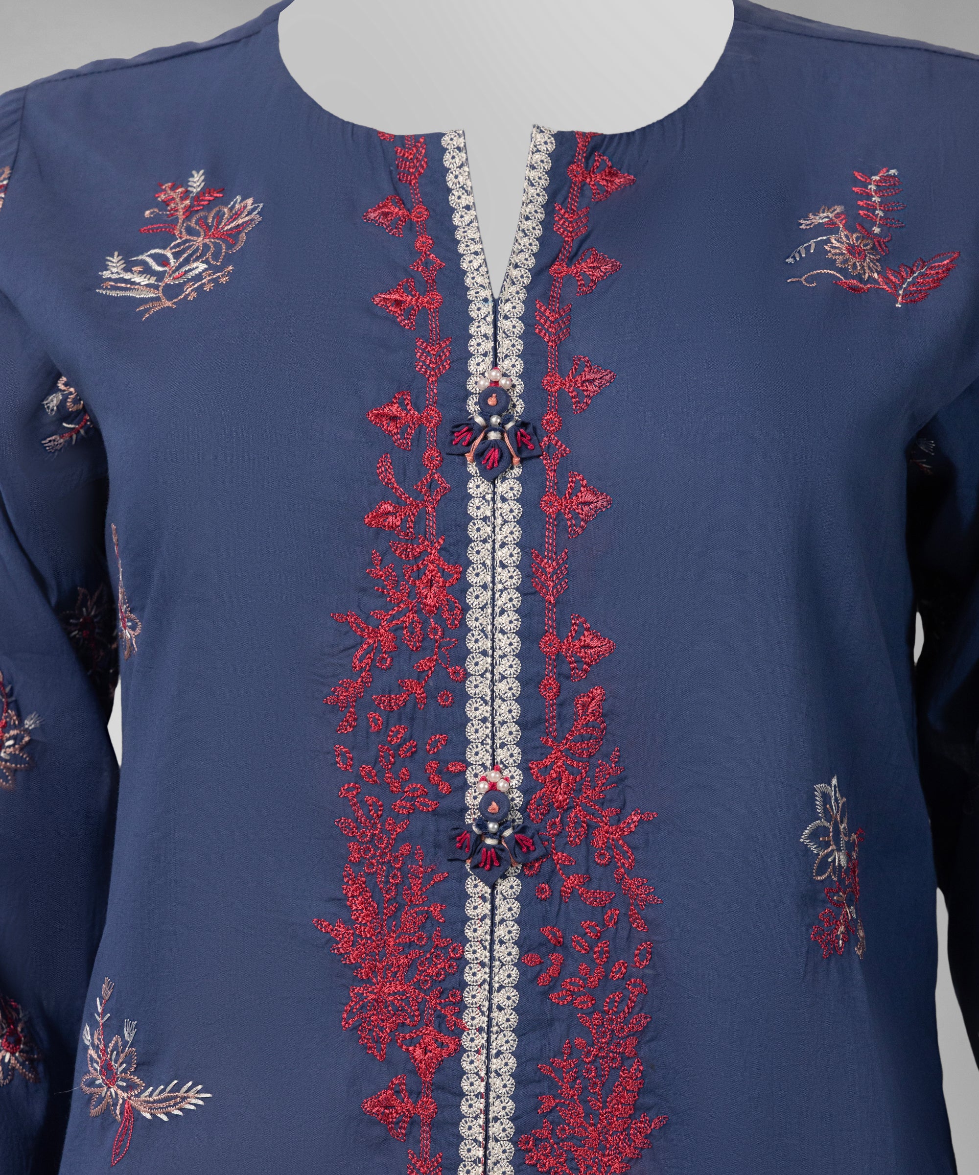 Blue Lawn Embroidered Unstitched 2Pc