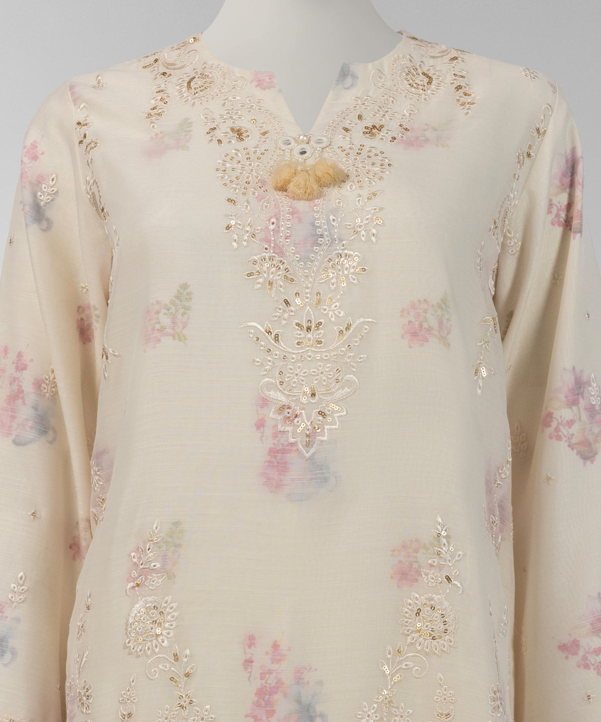 Pink Embroidered Lawn Unstitched 3Pc