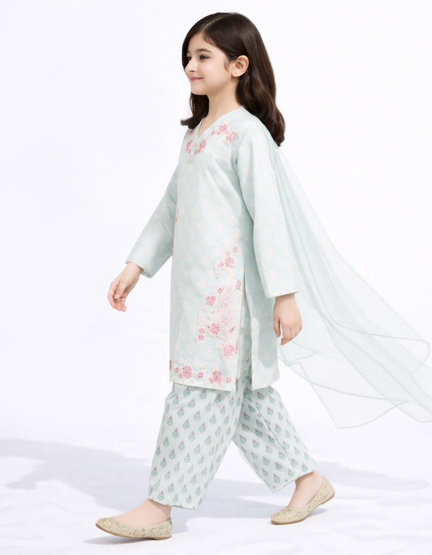GREEN LAWN EMBROIDERED STITCHED 3PC