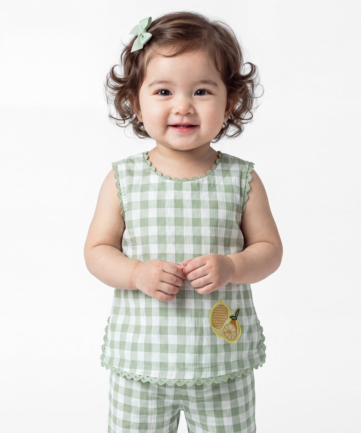 Light Green Embroidered Cotton Stitched 2Pc
