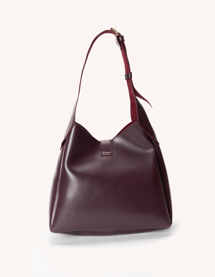 BURGUNDY HANDBAG