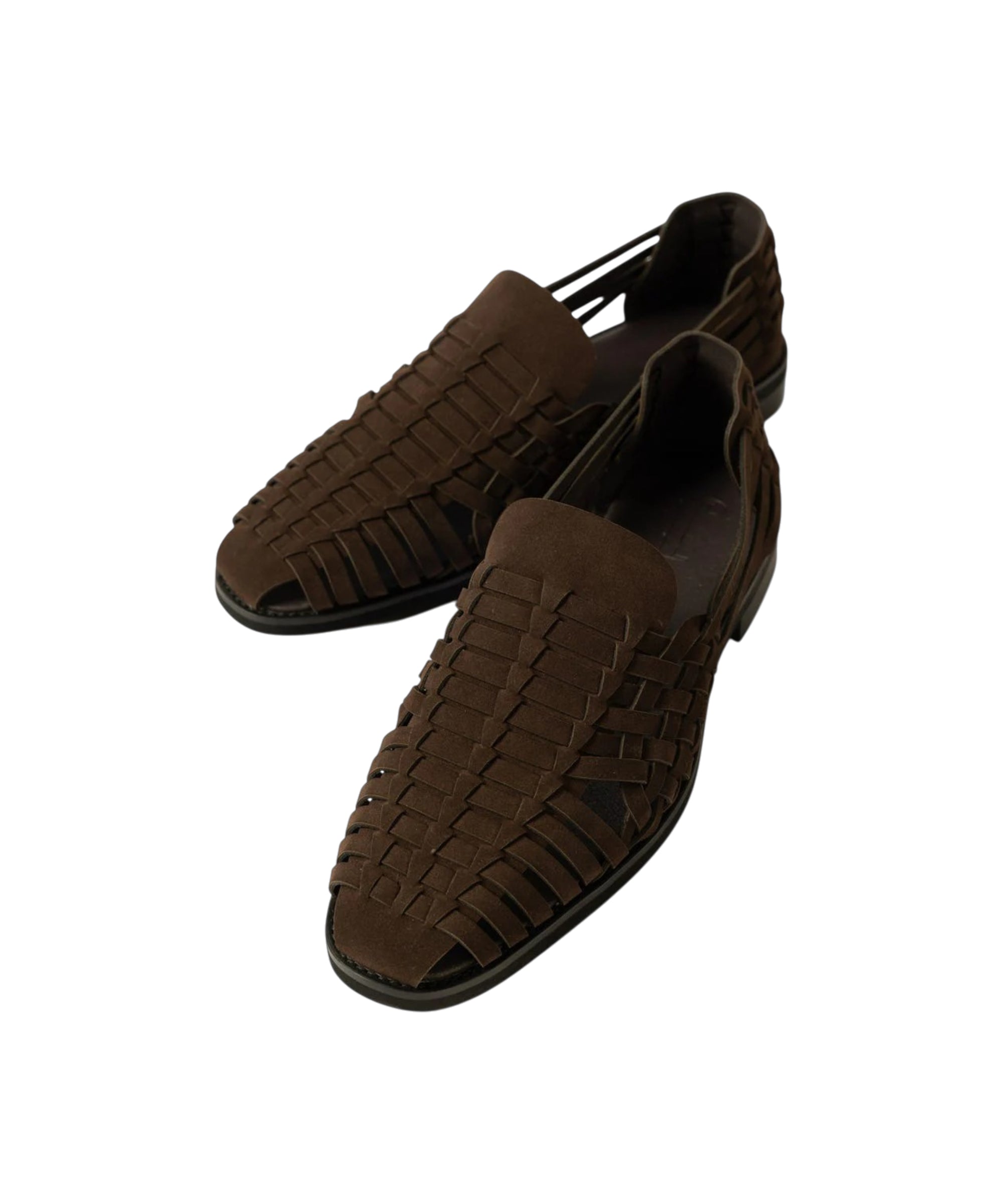 COFFEE SUEDE SANDALS