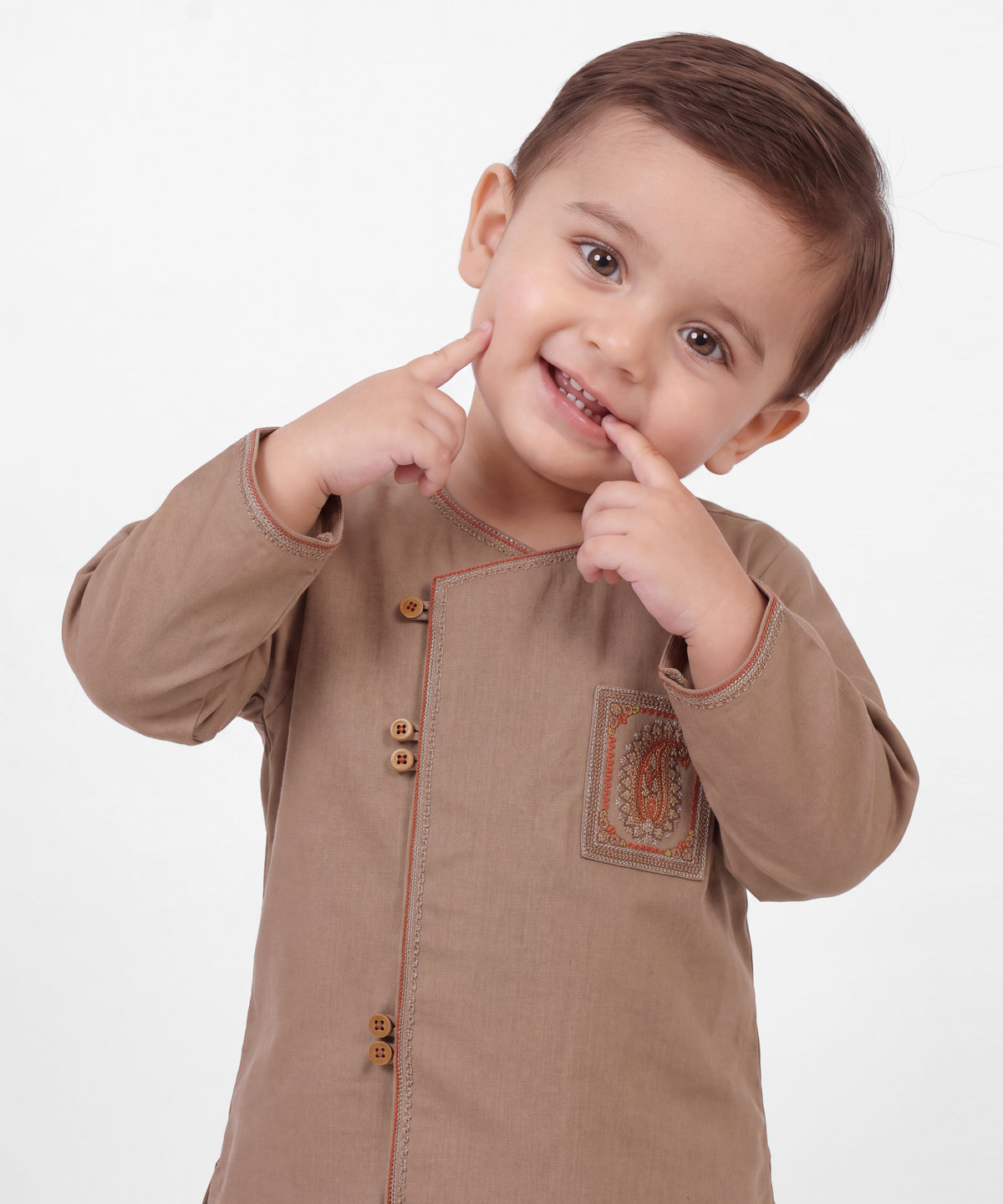 Peach Formal Kameez Shalwar