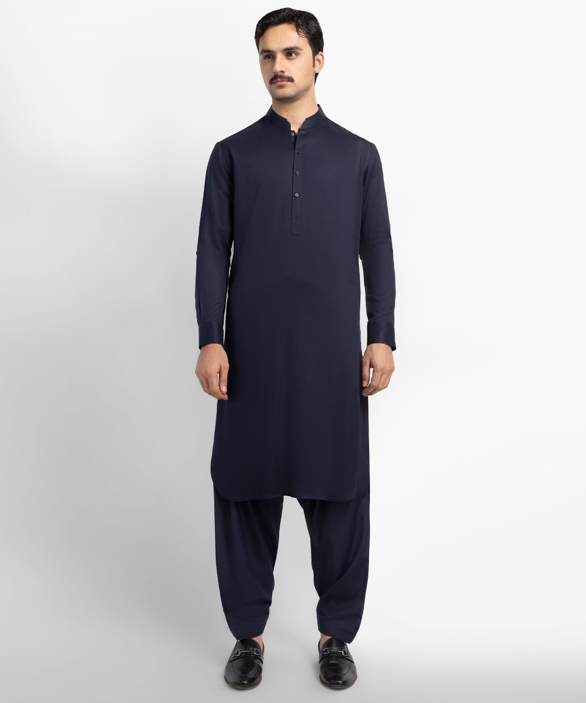 Midnight Blue Viscose Casual Kameez Shalwar