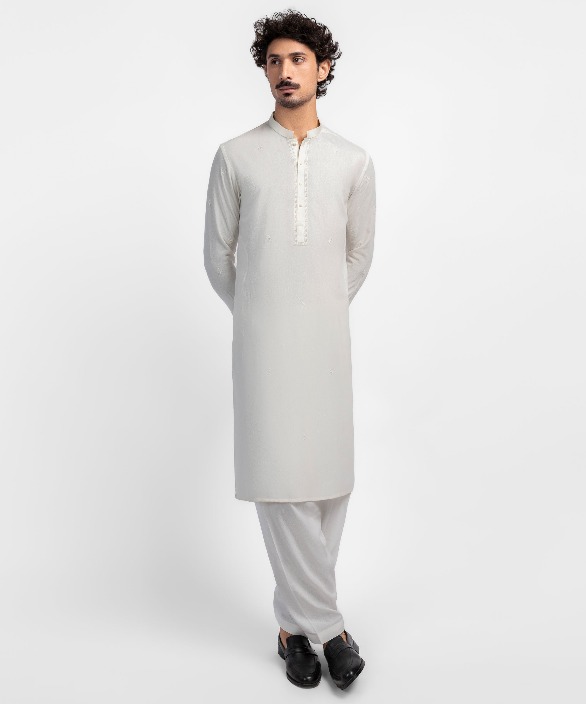 Off White Formal Ayudia Kameez Shalwar