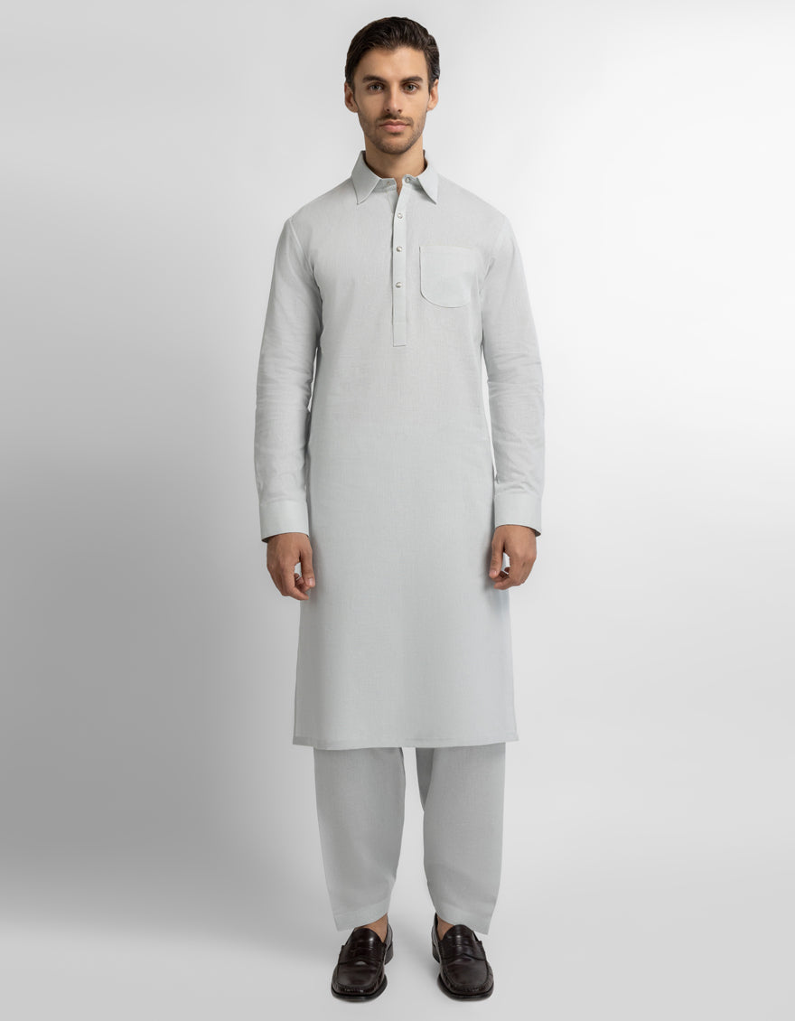 GREEN PLAIN KAMEEZ SHALWAR