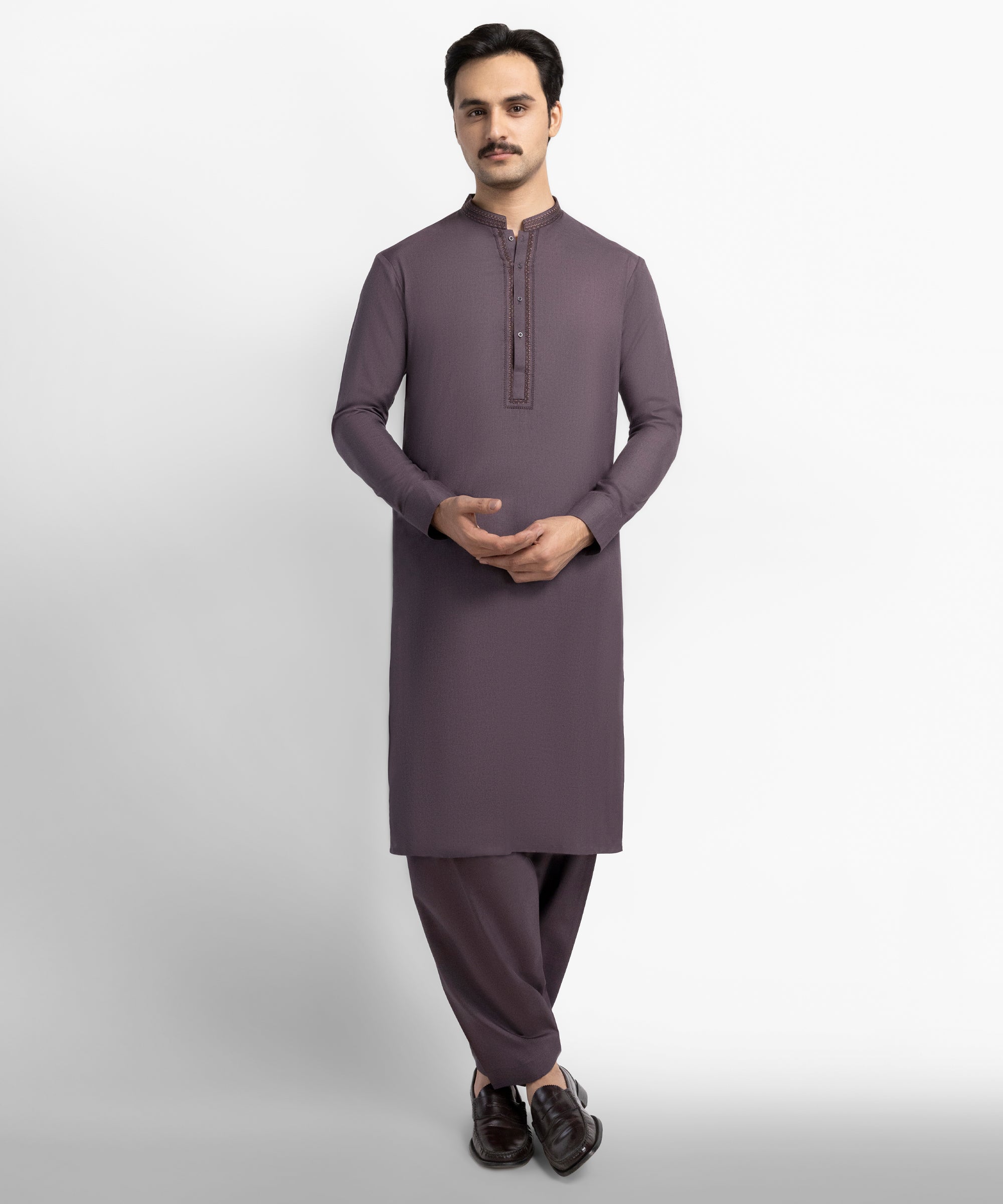 Purple Semi-Formal Kameez Shalwar