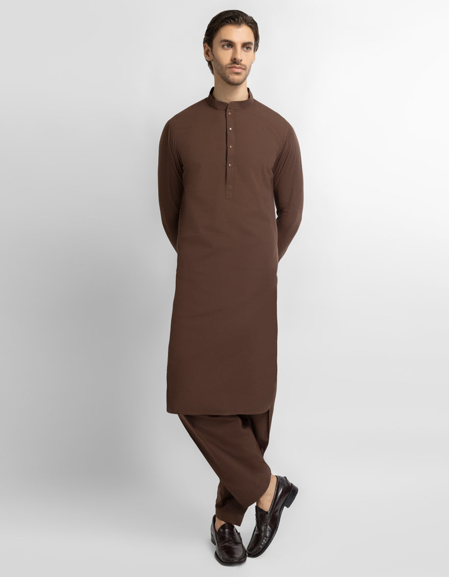 BROWN CASUAL KAMEEZ SHALWAR