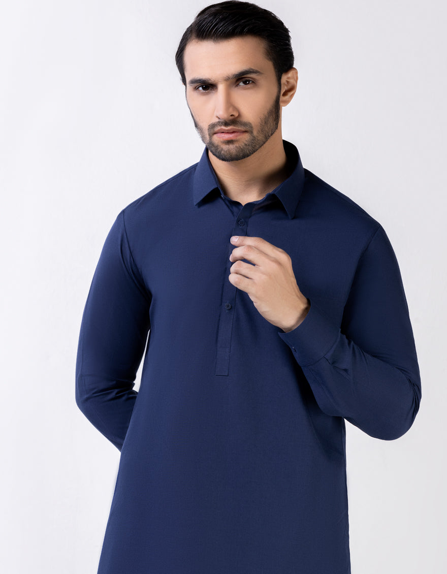 Navy Blue Unstitched Fabric