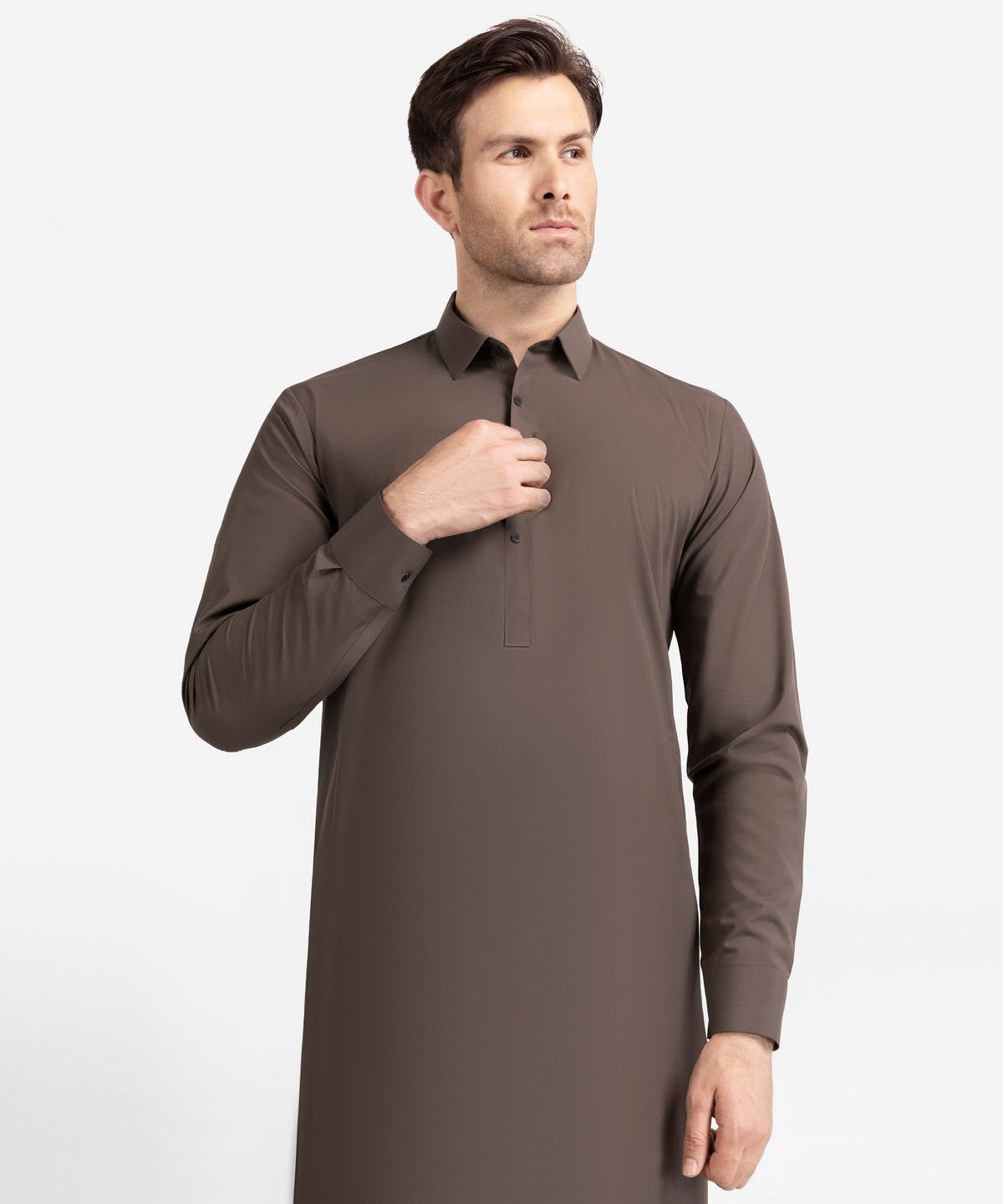 Deep Brown Unstitched Fabric