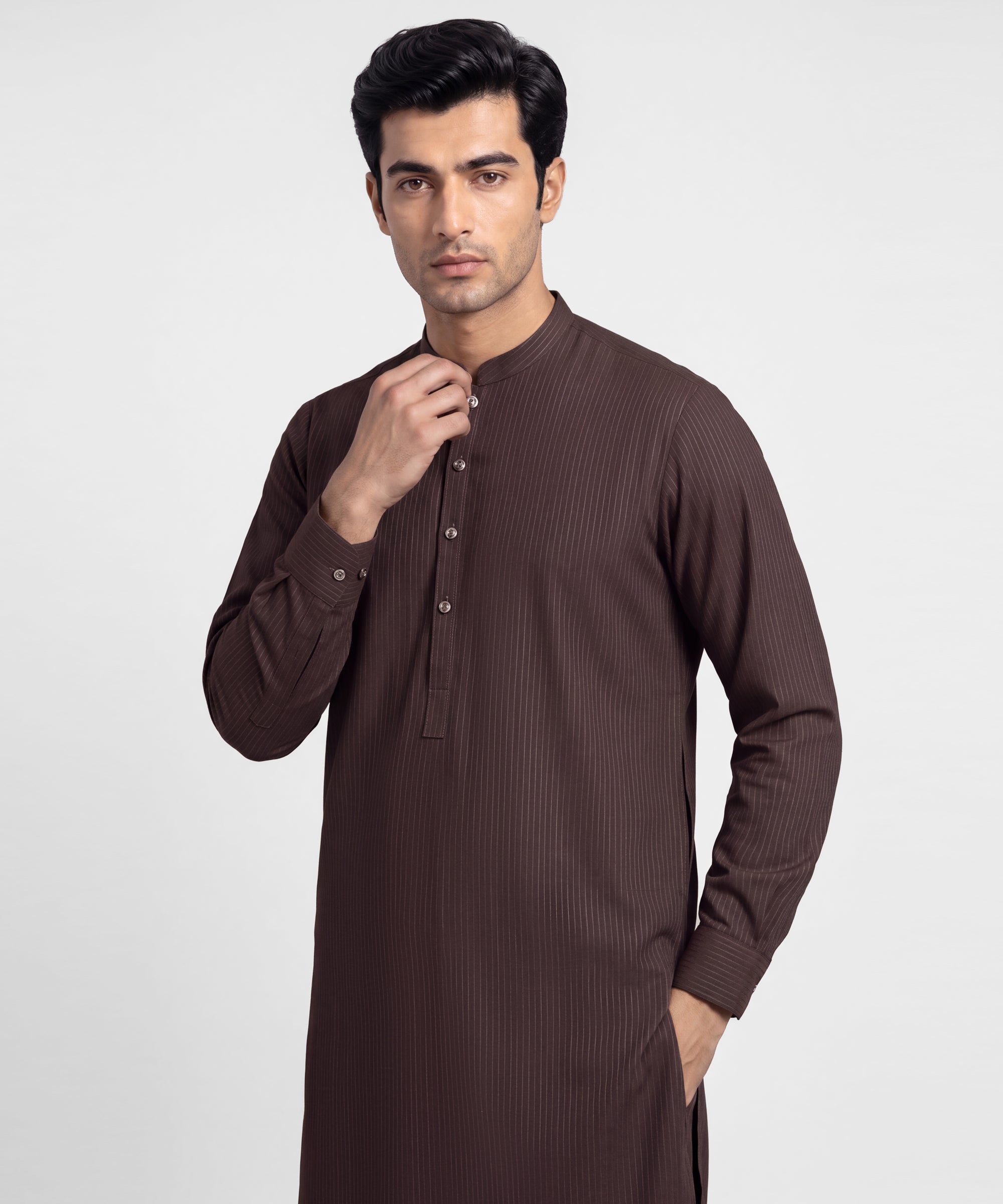 Deep Brown Unstitched Fabric