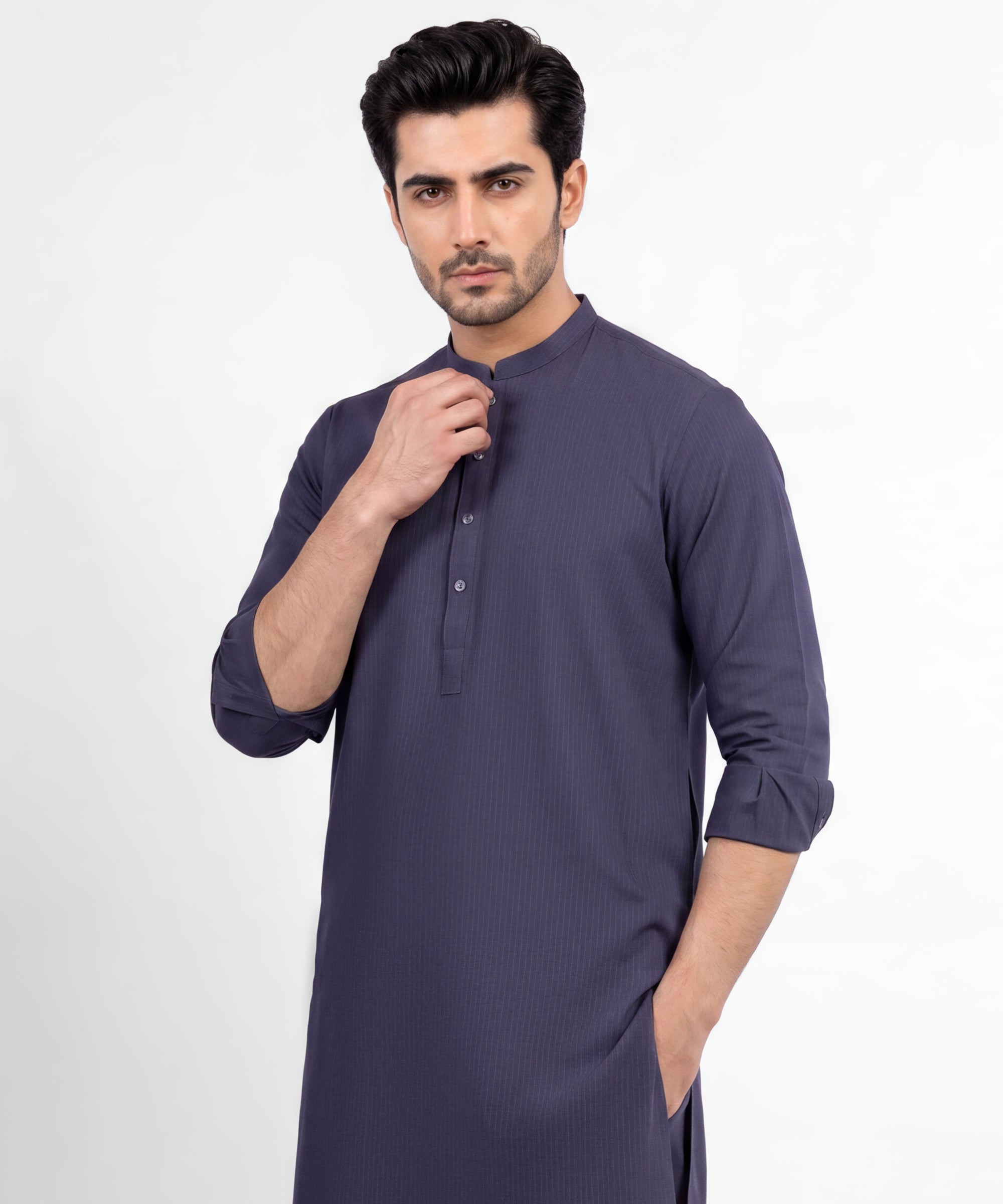 Navy Blue Unstitched Fabric
