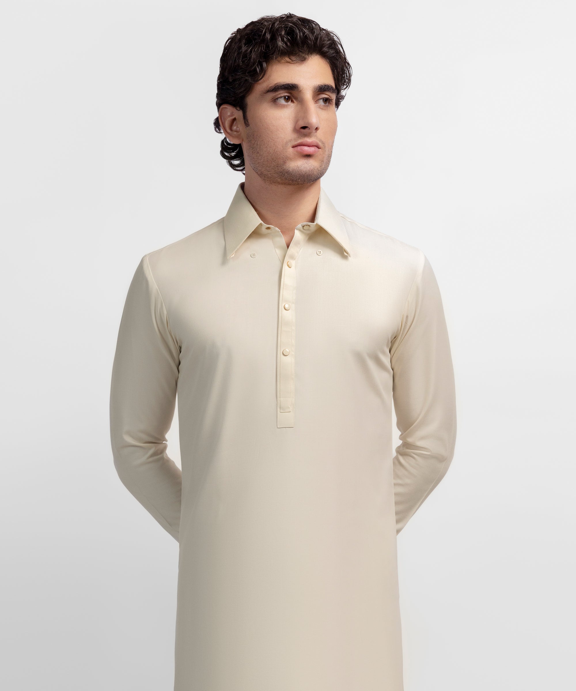 Powder White Unstitched Suit