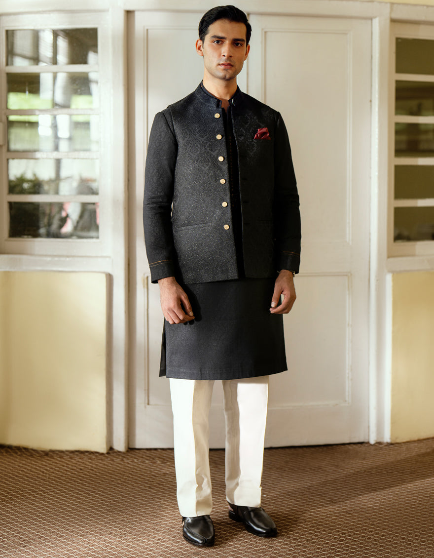 BLACK FORMAL WAISTCOAT