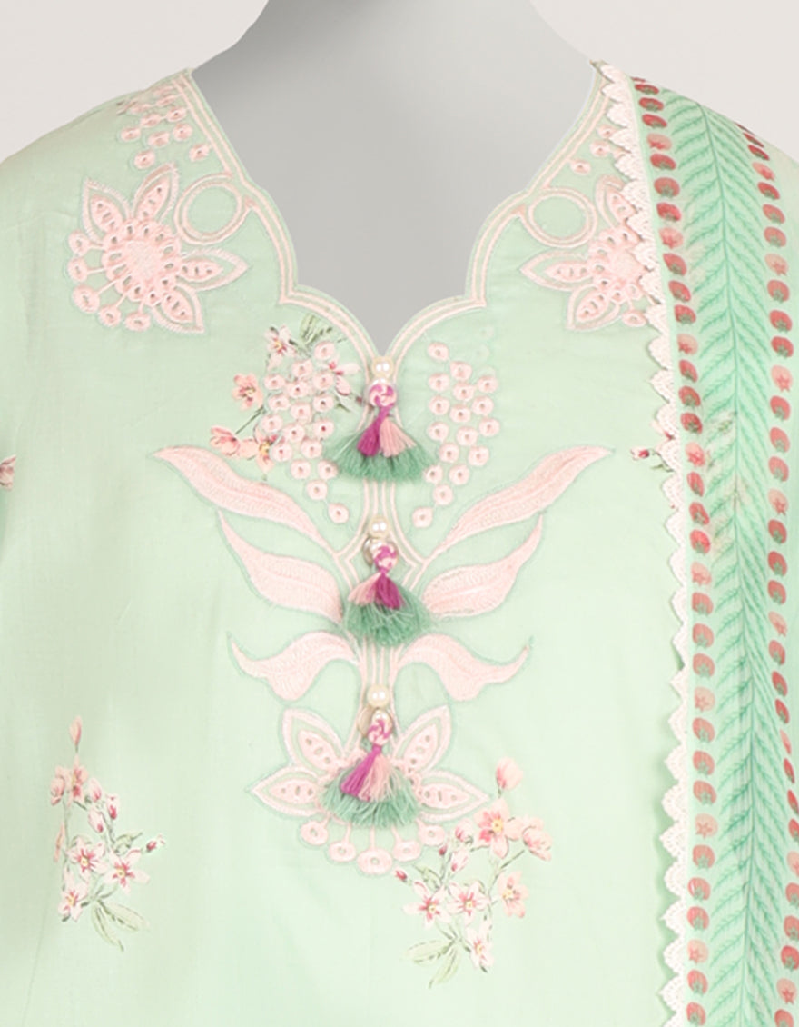 GREEN LAWN EMBROIDERED STITCHED 3PC