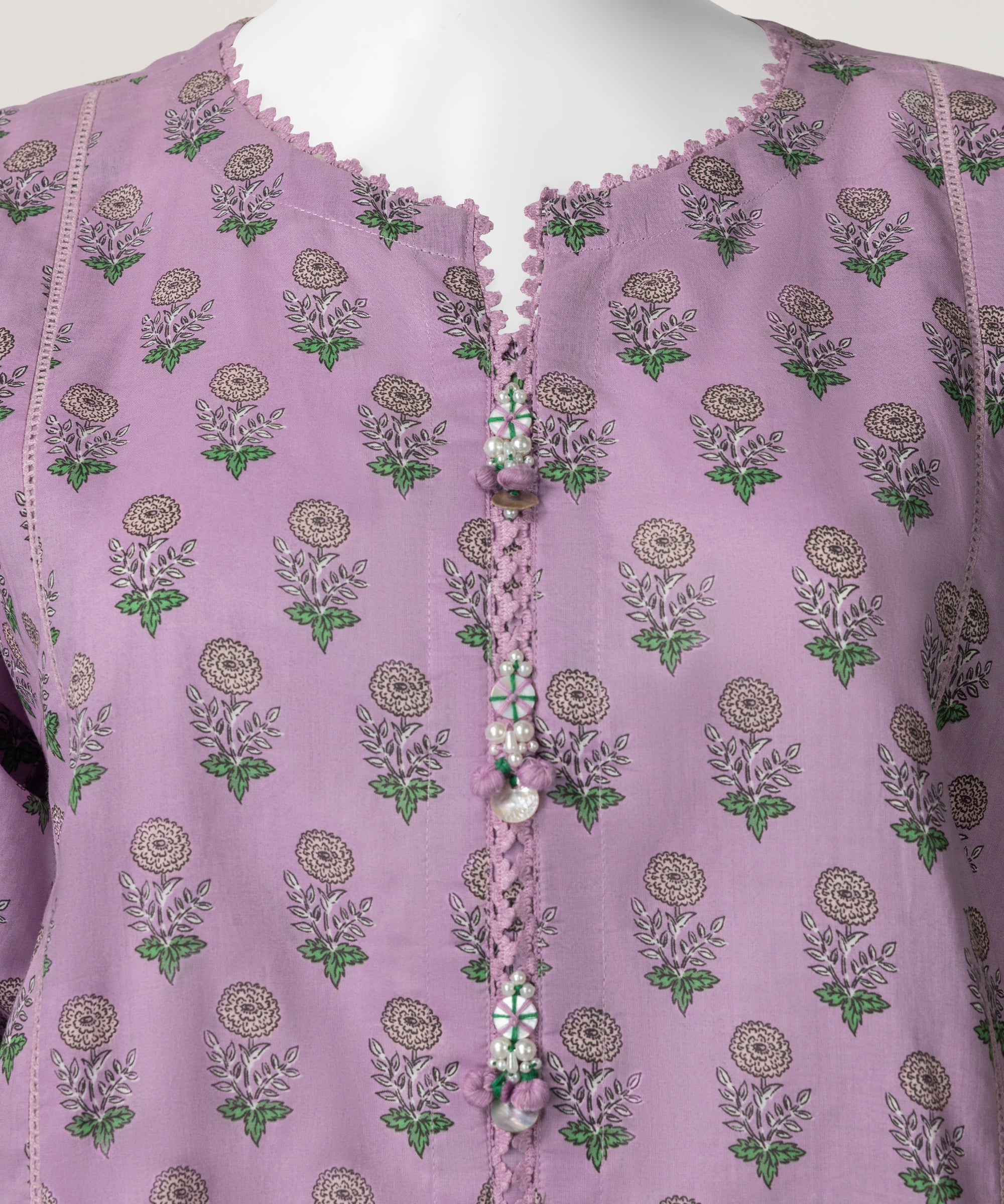 Purple Lawn Printed Stitched 3Pc