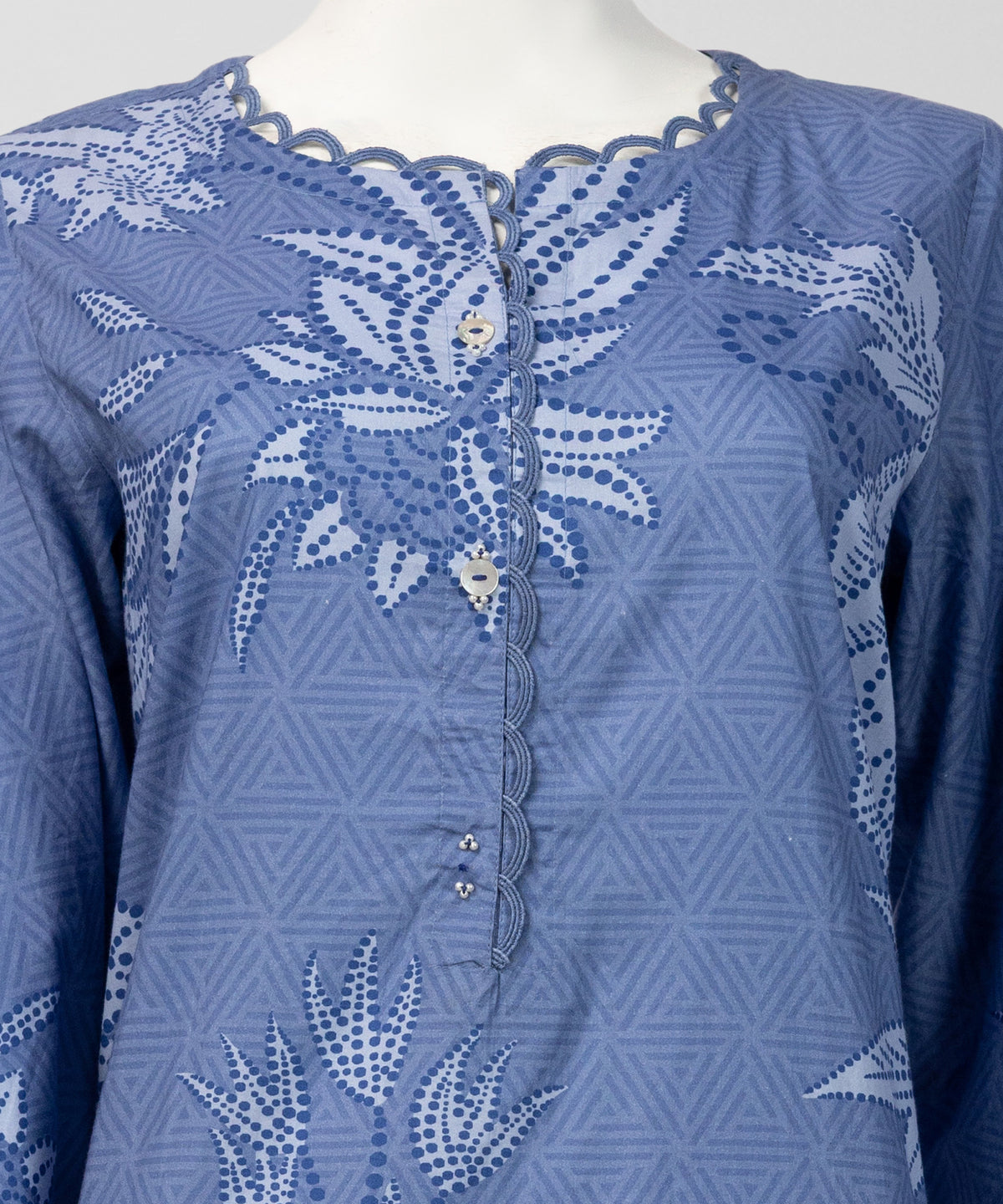 Blue Liminal Digital Printed Stitched 3Pc