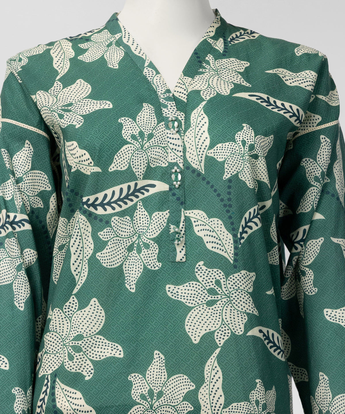 Green Liminal Digital Printed Stitched 3Pc