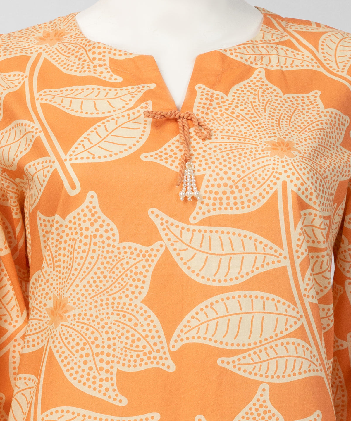 Orange Liminal Digital Printed Stitched 3Pc