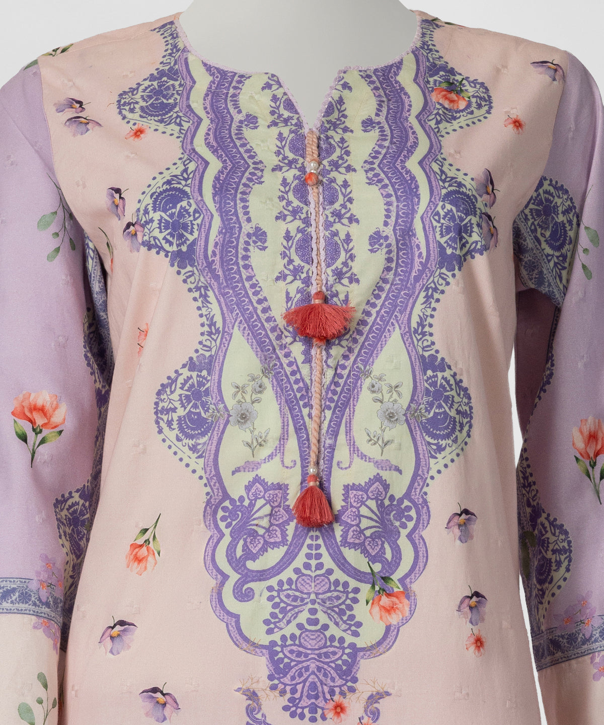 Light Pink Doria Digital Printed Stitched 3Pc