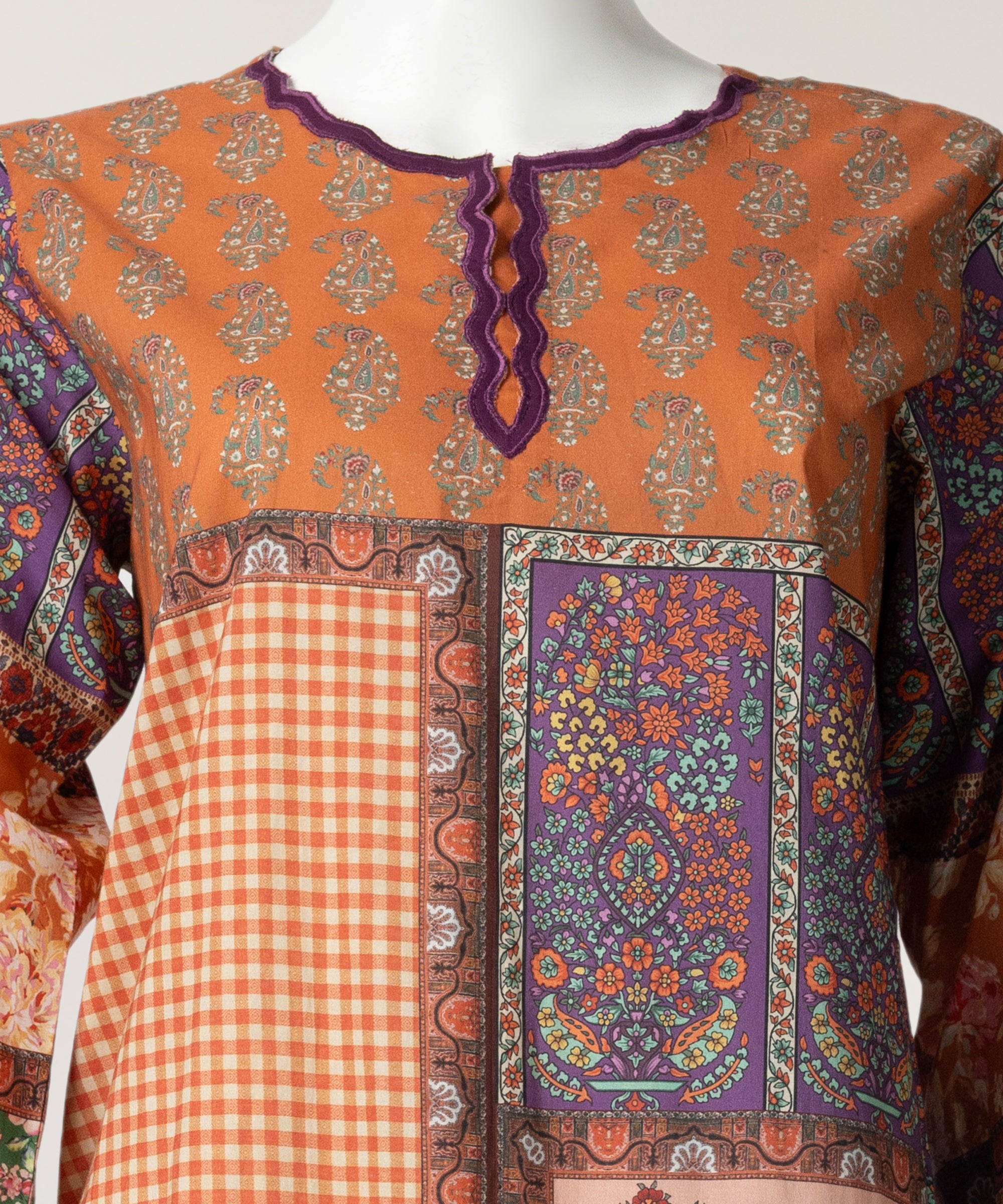 Orange Lawn Digital Printed Stitched 3Pc