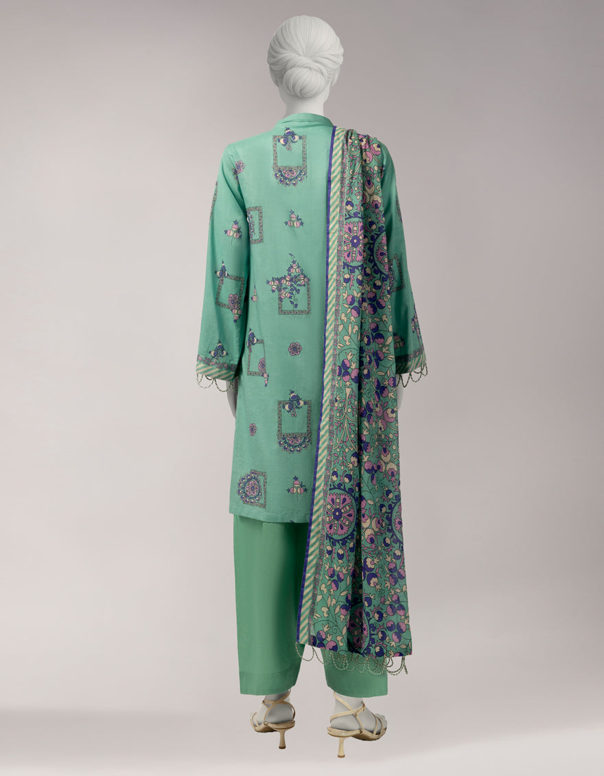 MULTICOLOR LAWN PRINTED UNSTITCHED 3PC
