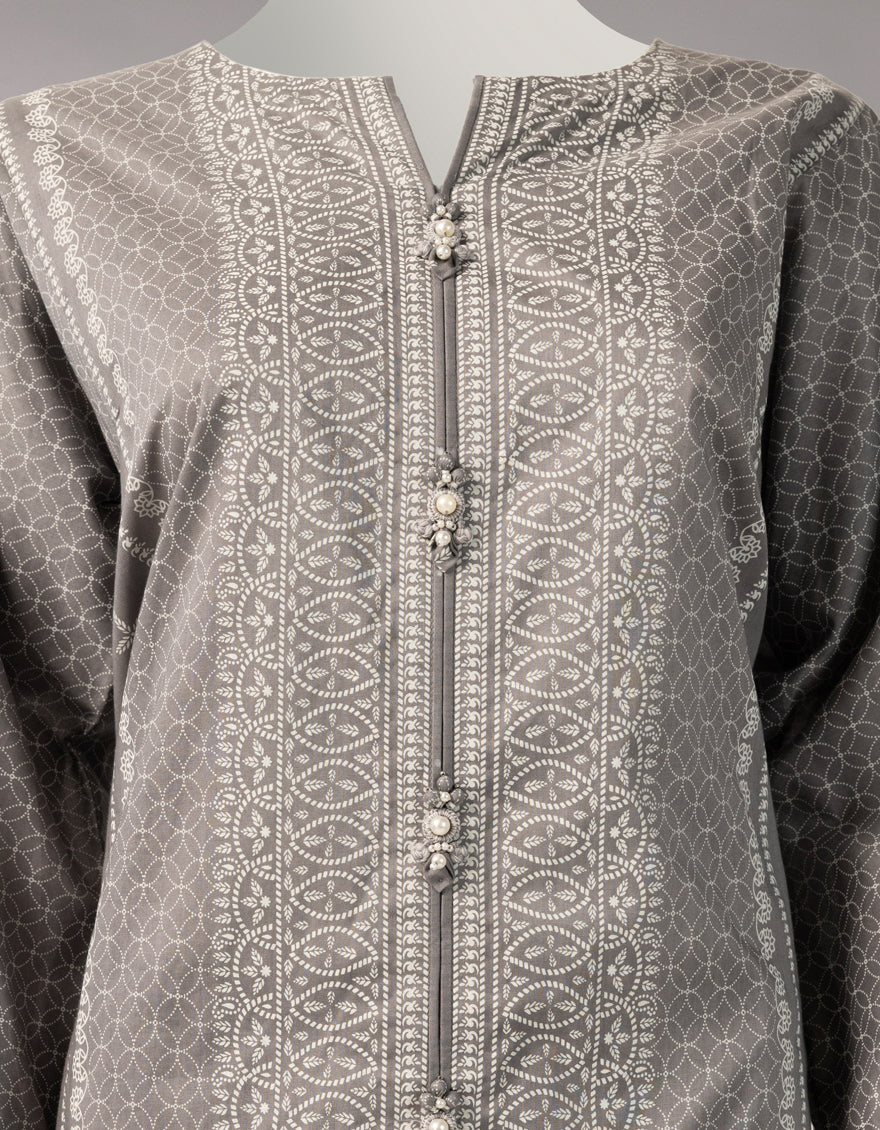 GREY LAWN PASTE PRINTED UNSTITCHED 3PC