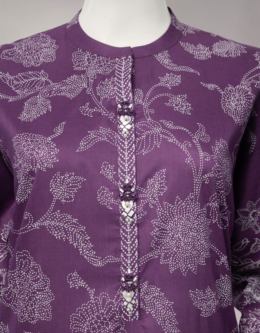 PURPLE LAWN EMBROIDERED UNSTITCHED 3PC