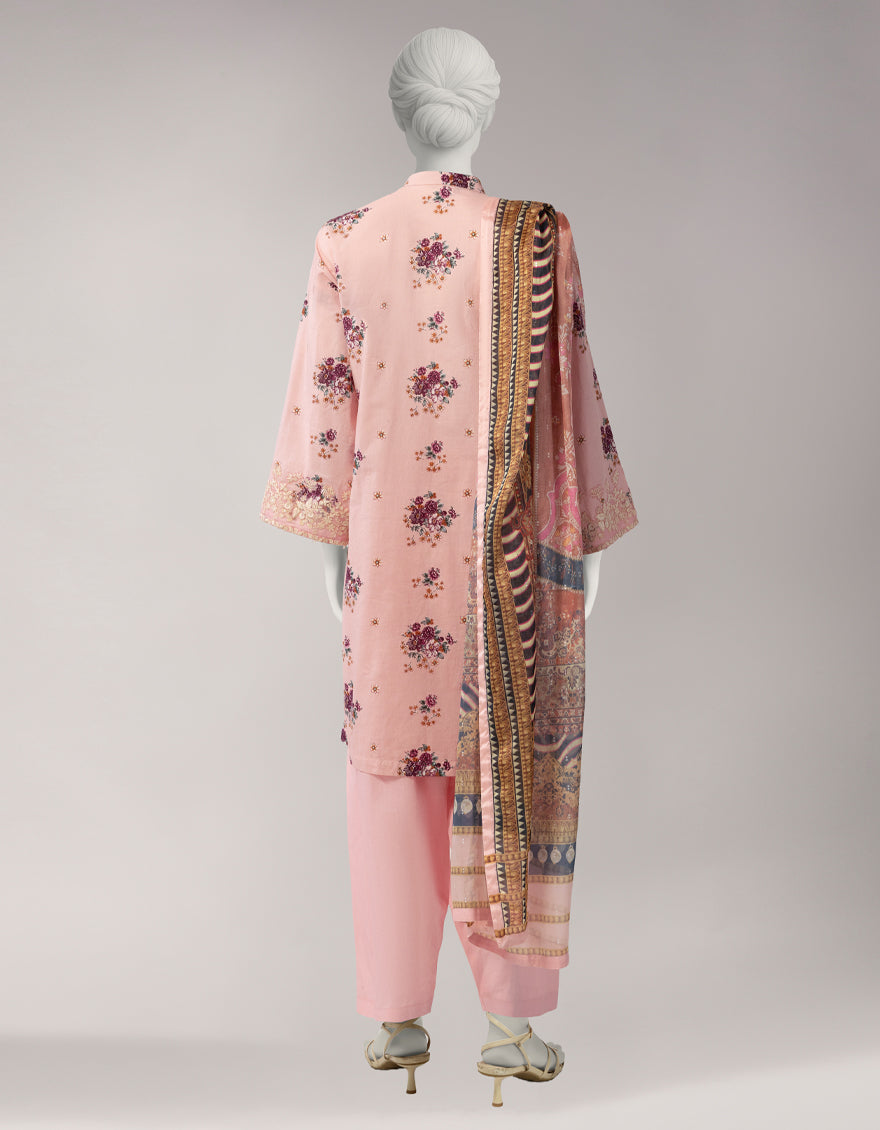 MULTICOLOR LAWN EMBROIDERED UNSTITCHED 3PC