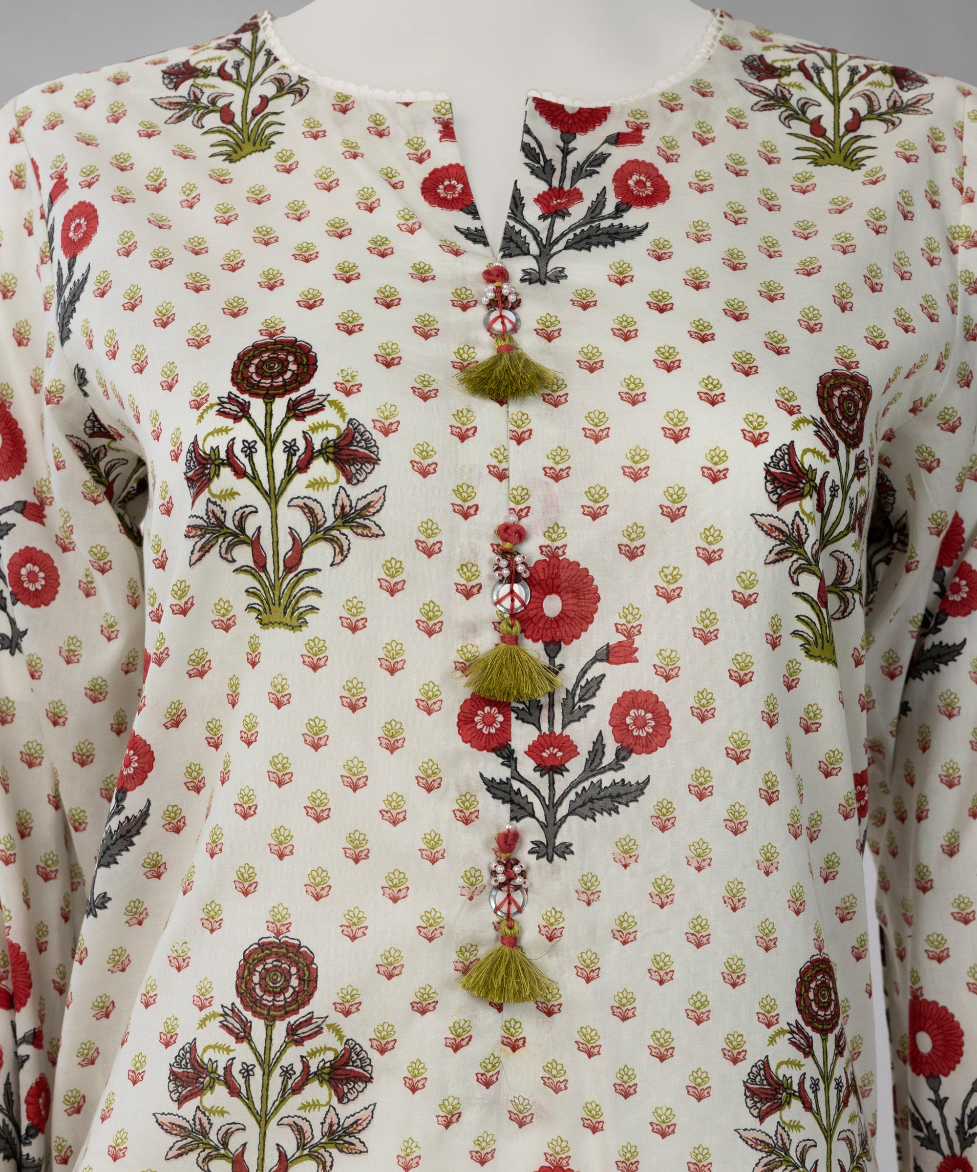 Off White Lawn Printed Unstitched 3PC