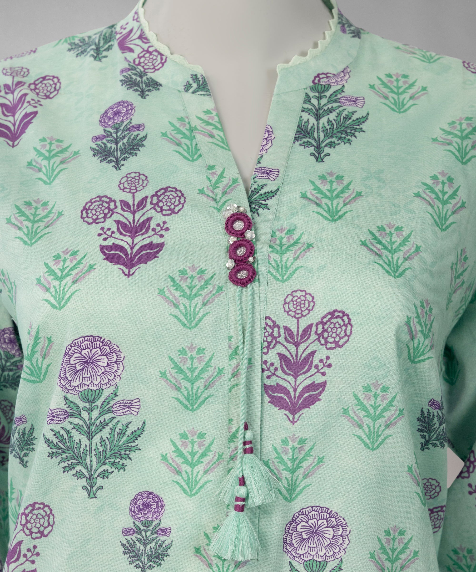 Green Lawn Printed Unstitched 3PC