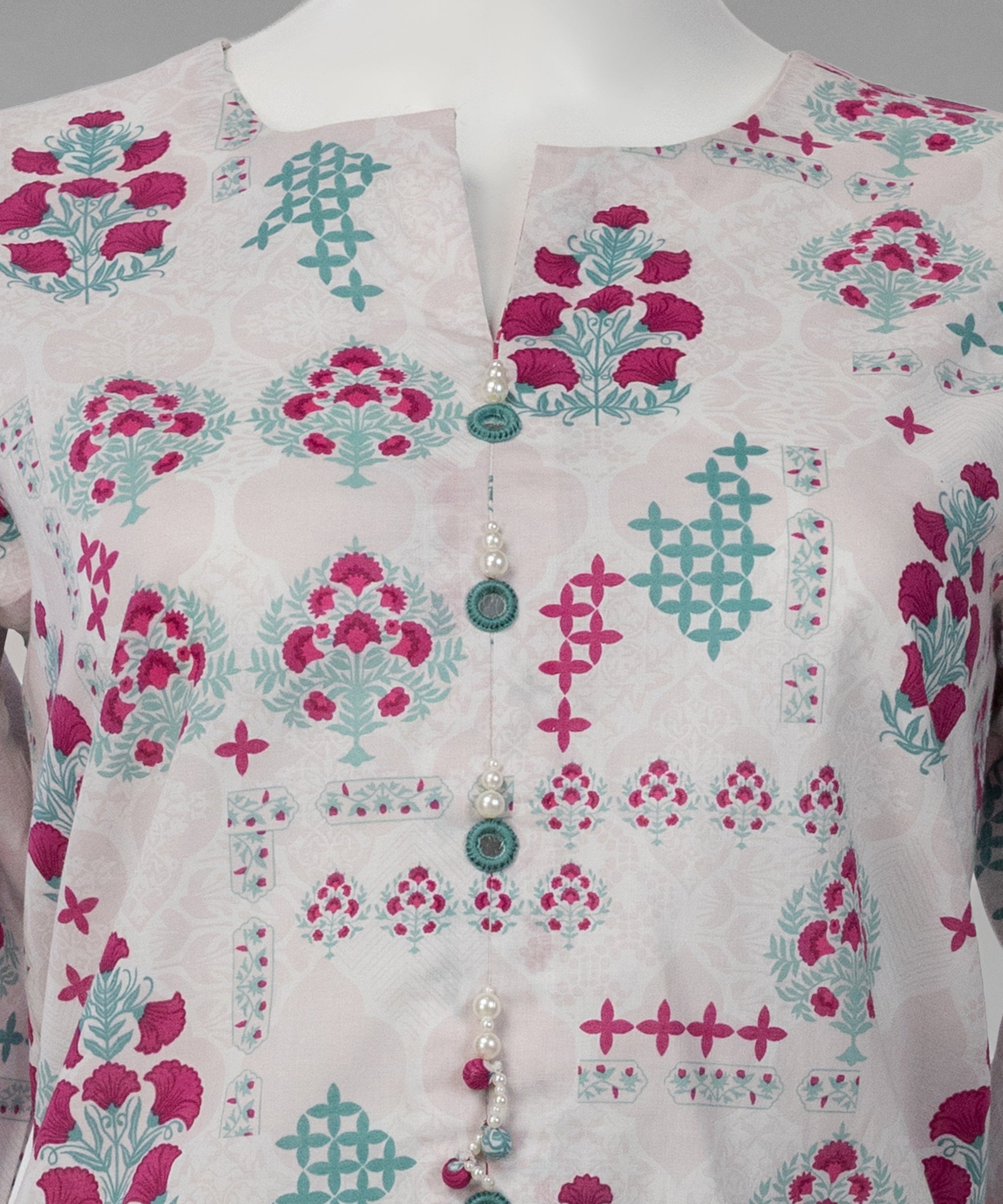 White Lawn Printed Unstitched 3PC