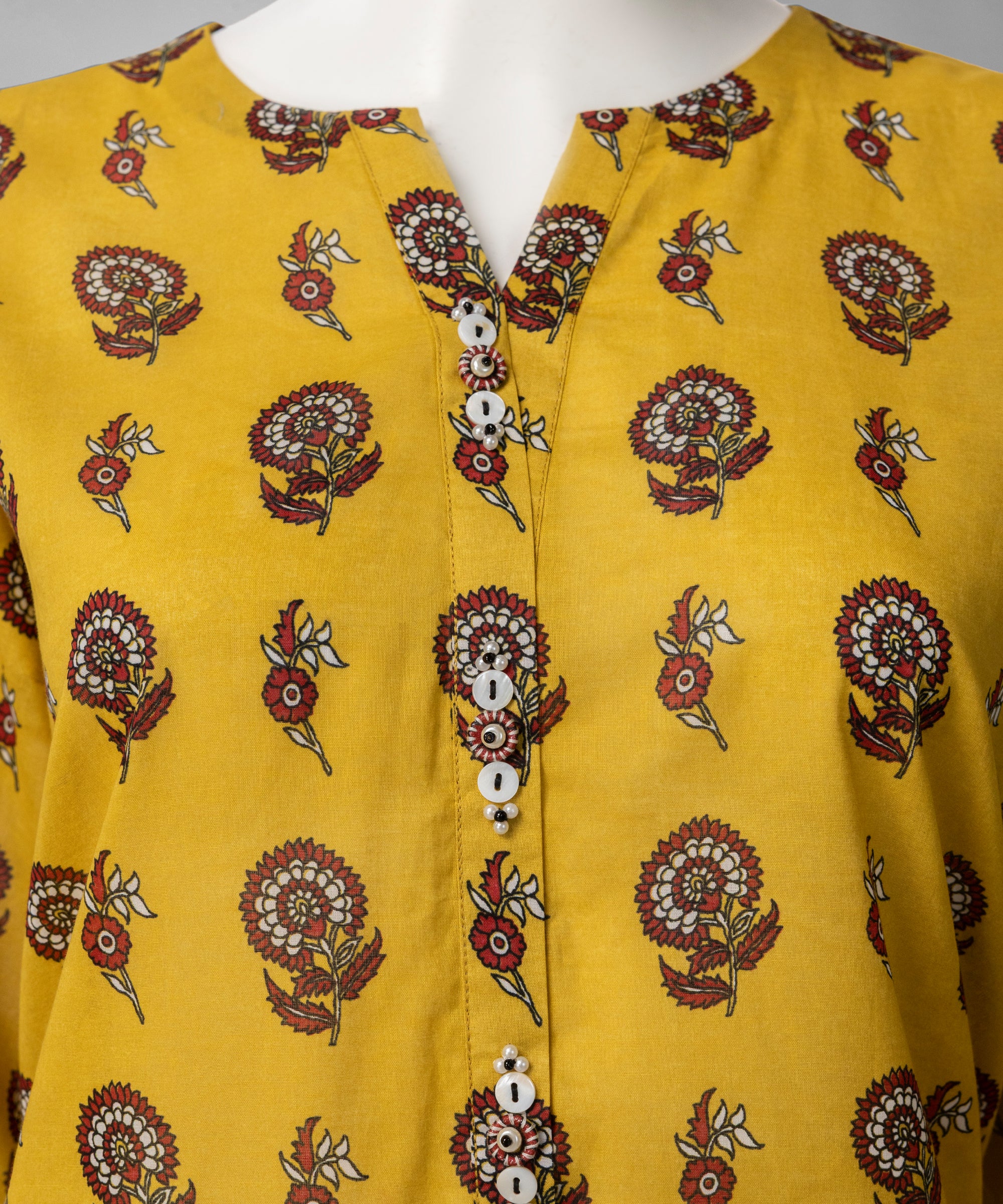 Yellow Lawn Printed Unstitched 3Pc