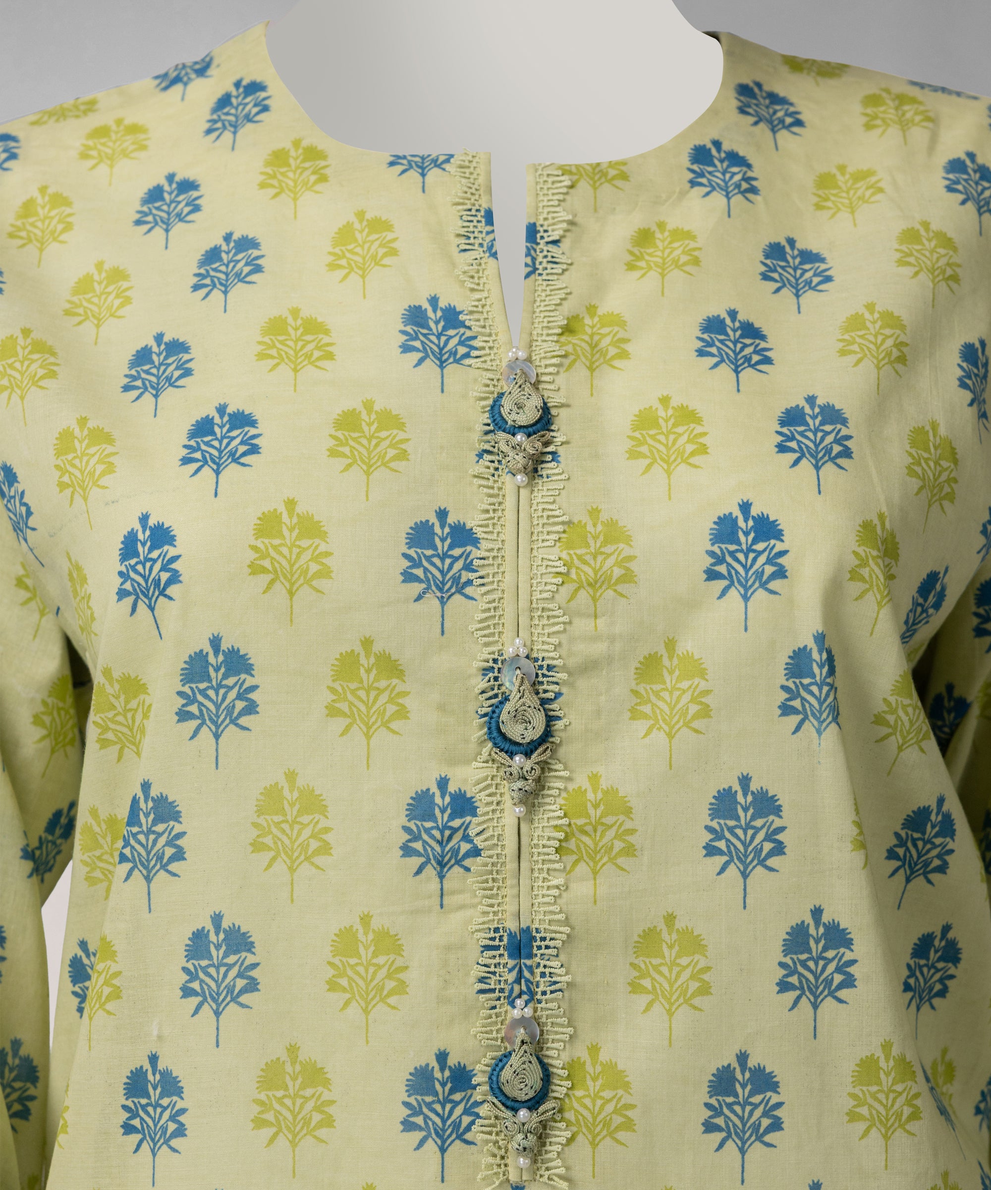 Green Lawn Printed Unstitched 3Pc