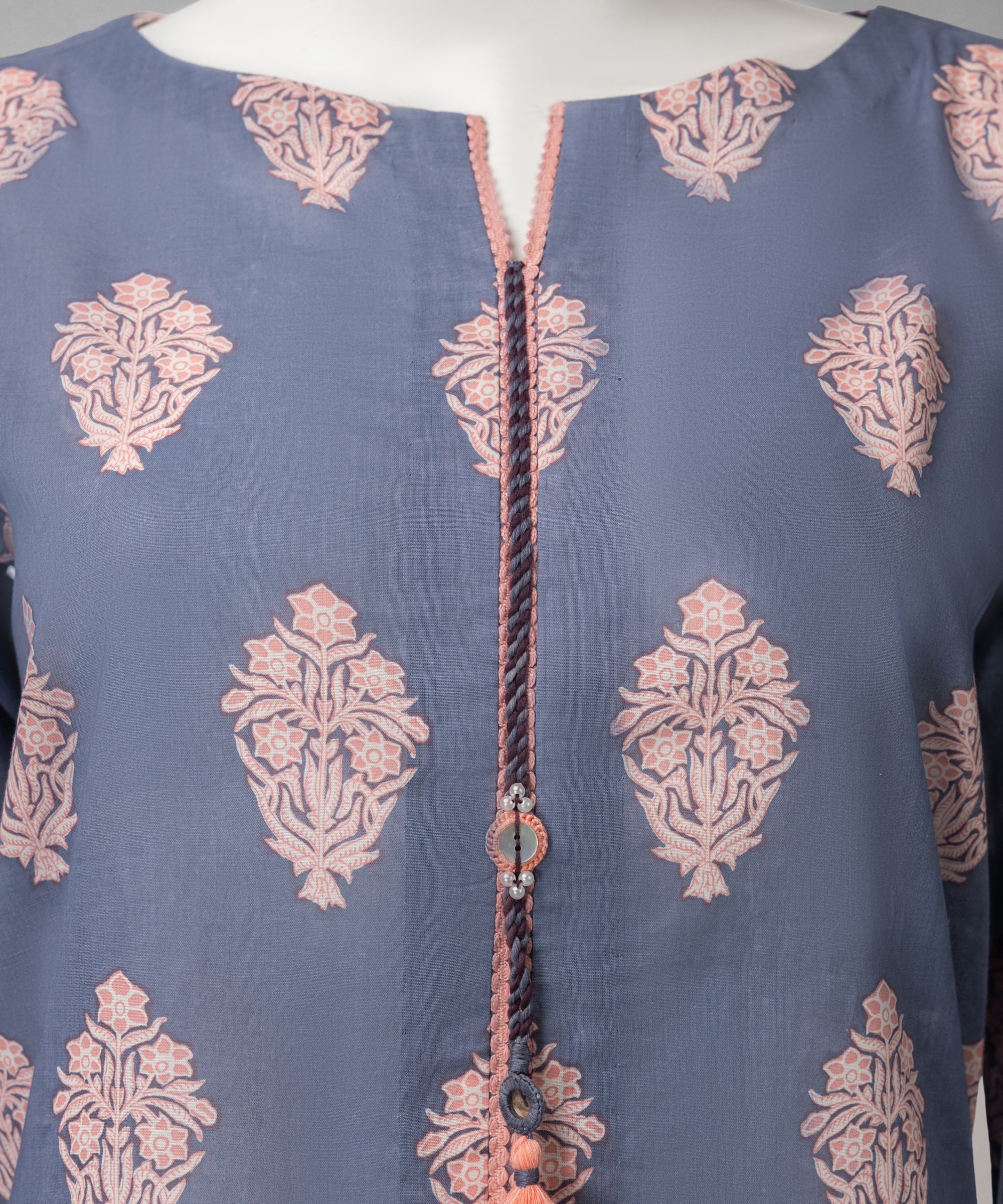 Blue Lawn Printed Unstitched 3Pc