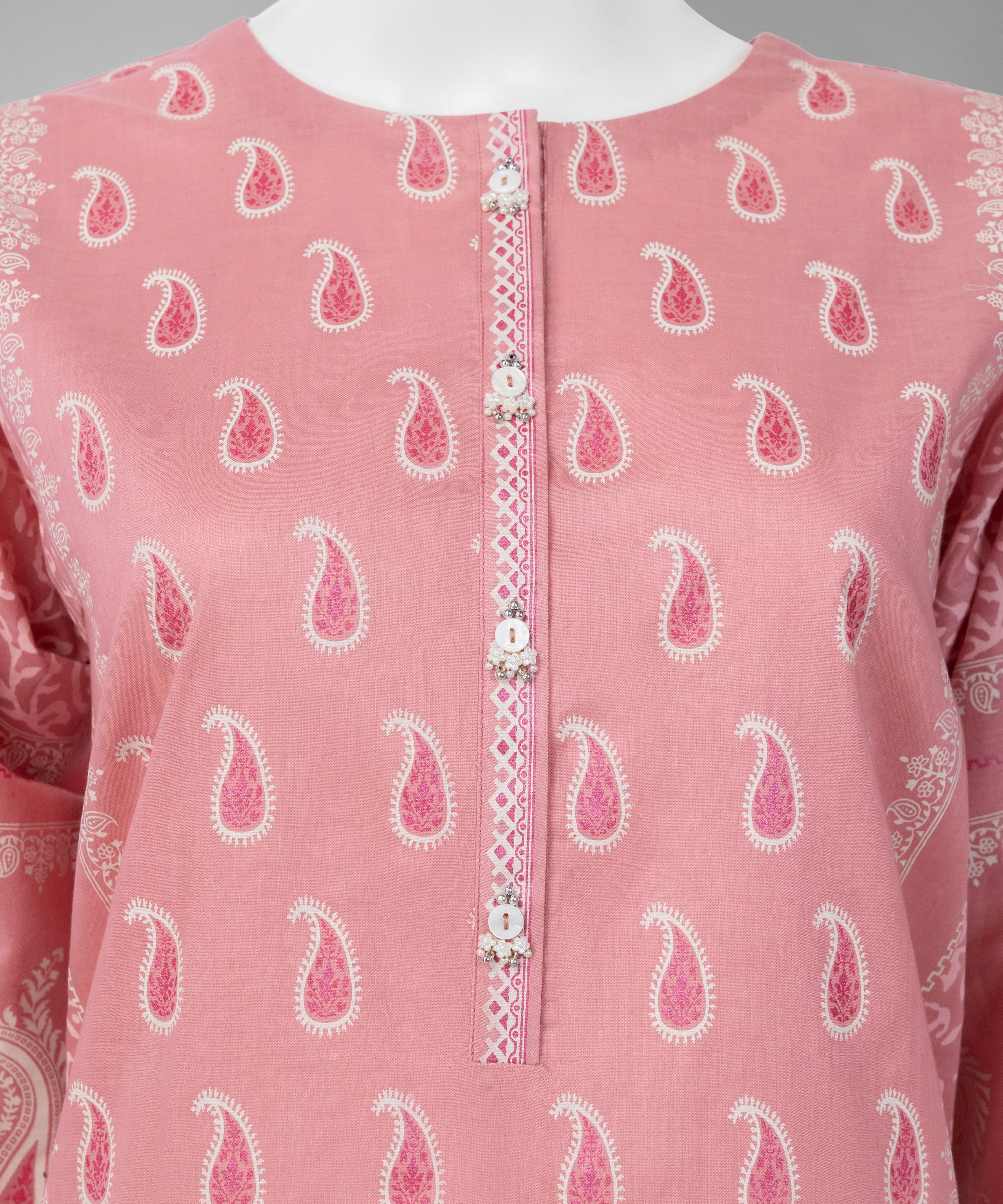 Pink Lawn Paste Printed Unstitched 3Pc