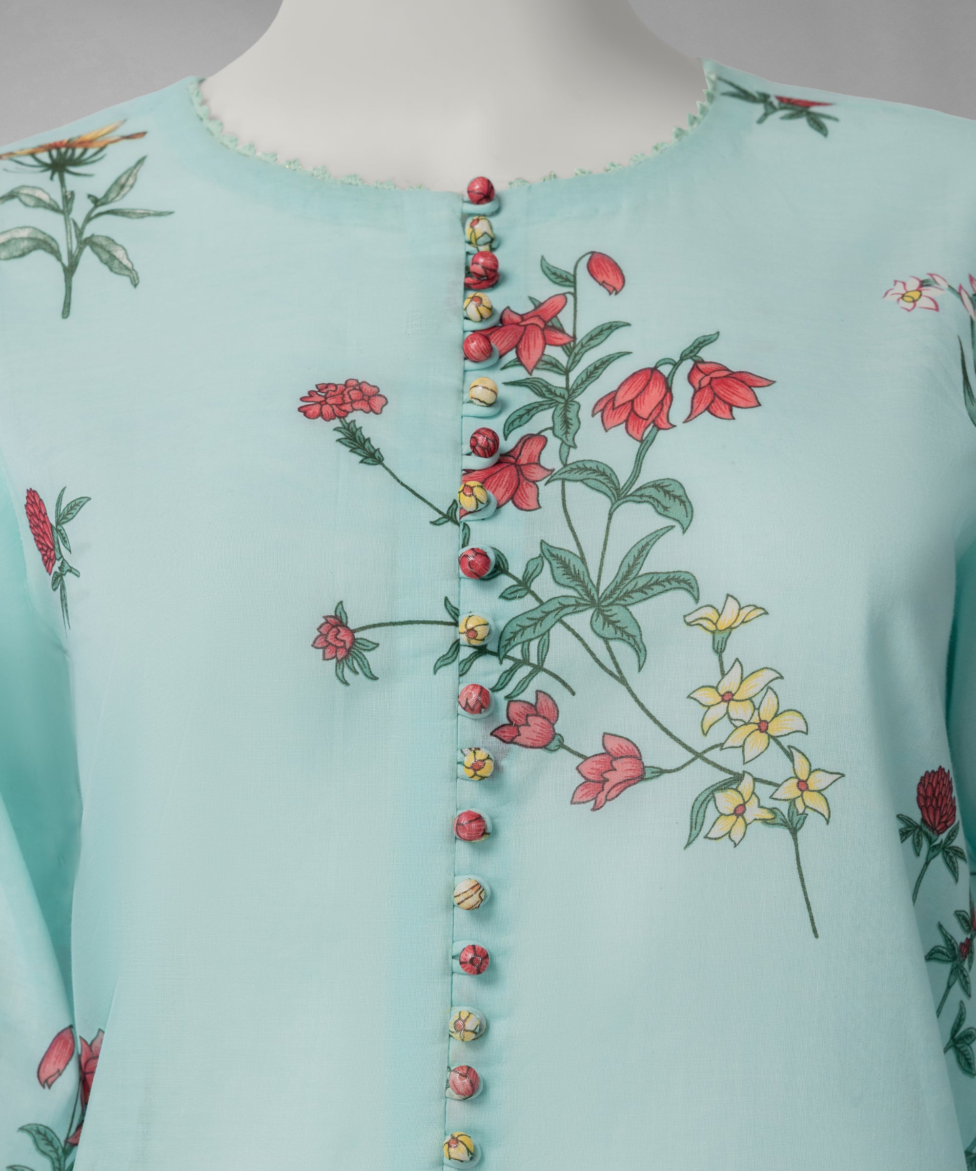 Multicolor Lawn Embroidered Unstitched 3Pc