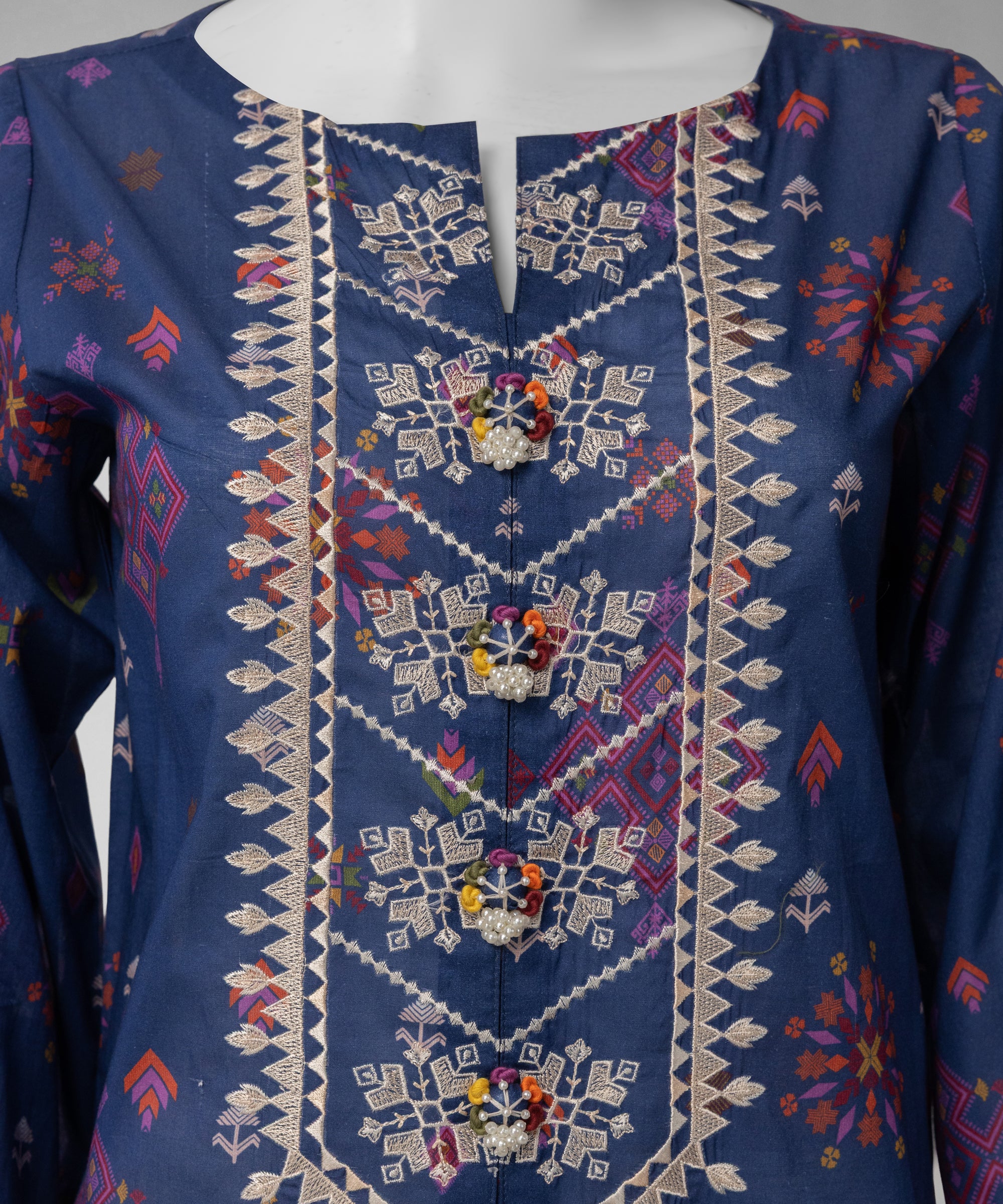 Multicolor Lawn Embroidered Unstitched 3Pc