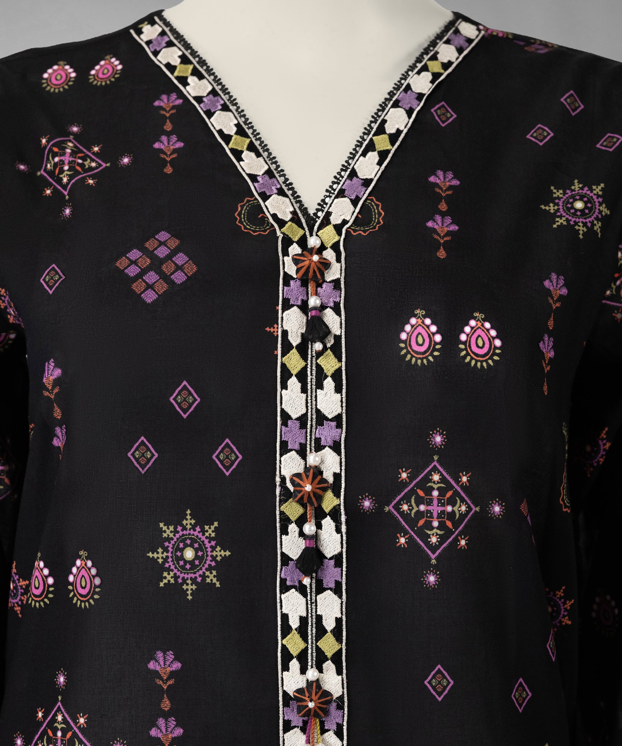 Multicolor Lawn Embroidered Unstitched 3Pc