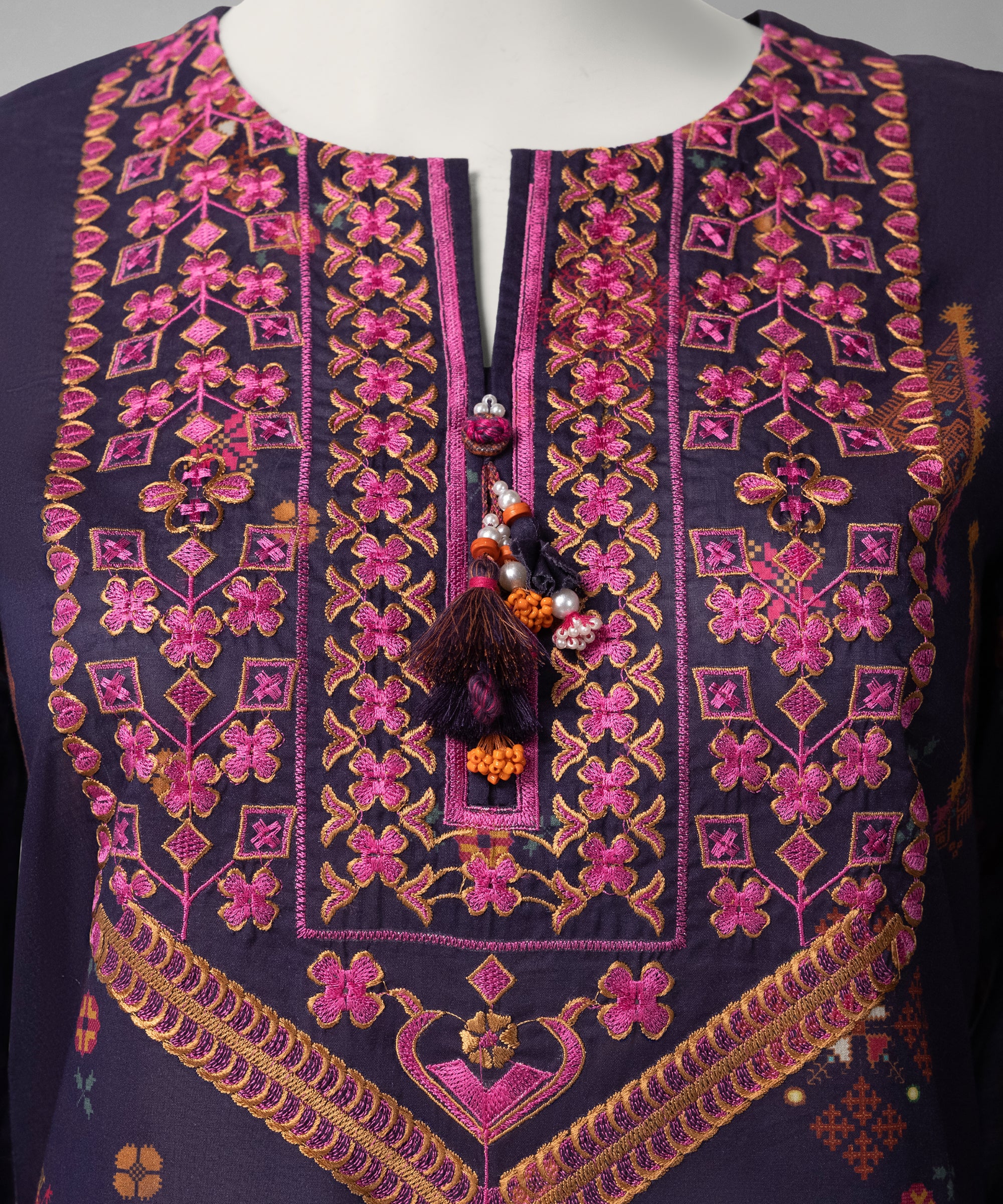 Multicolor Lawn Embroidered Unstitched 3Pc