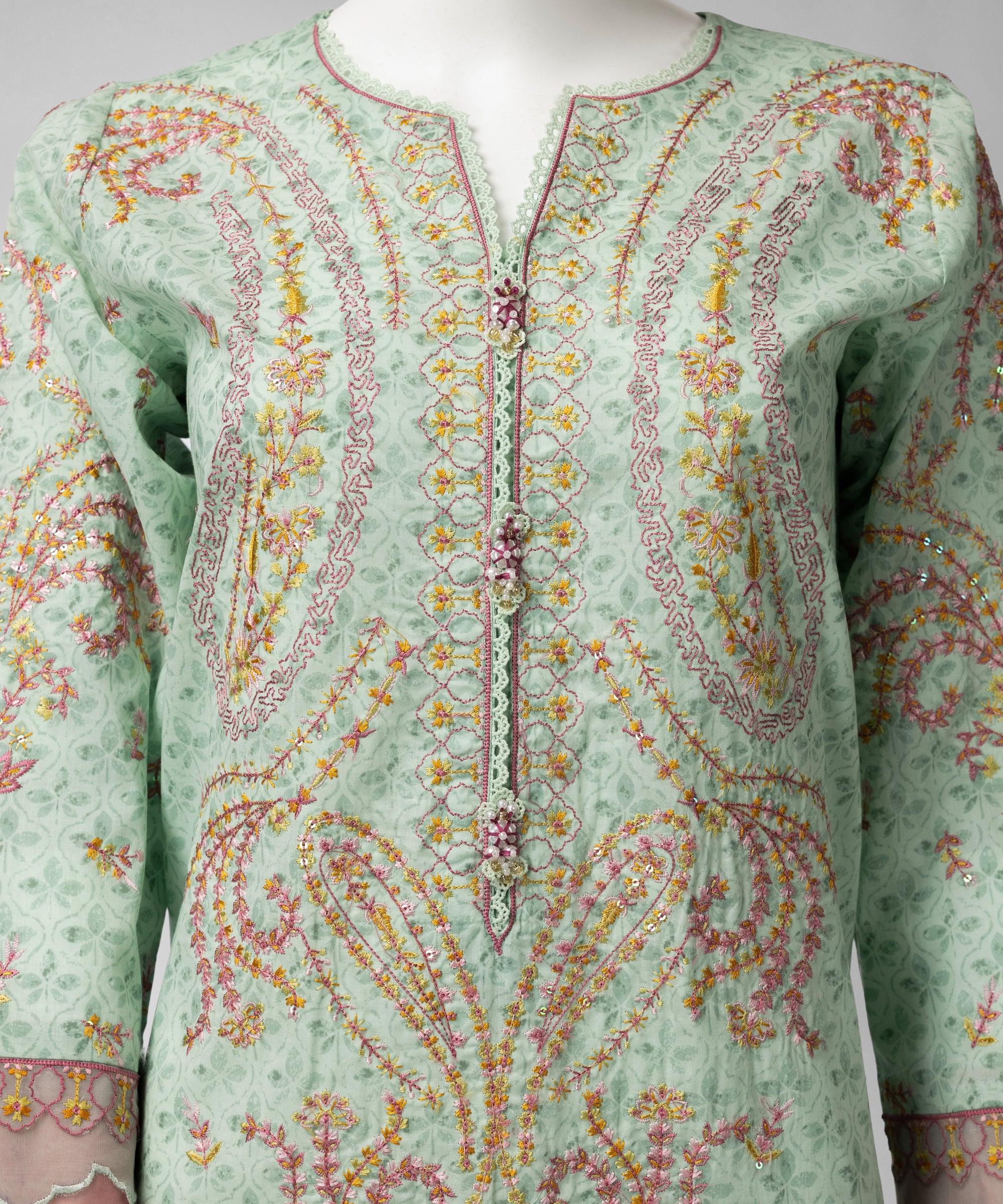 Green Lawn Embroidered Unstitched 3Pc